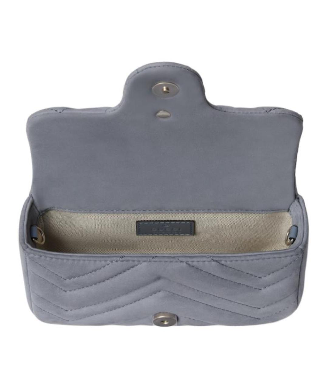 GUCCI Серая кожаная сумка через плечо, фото 4