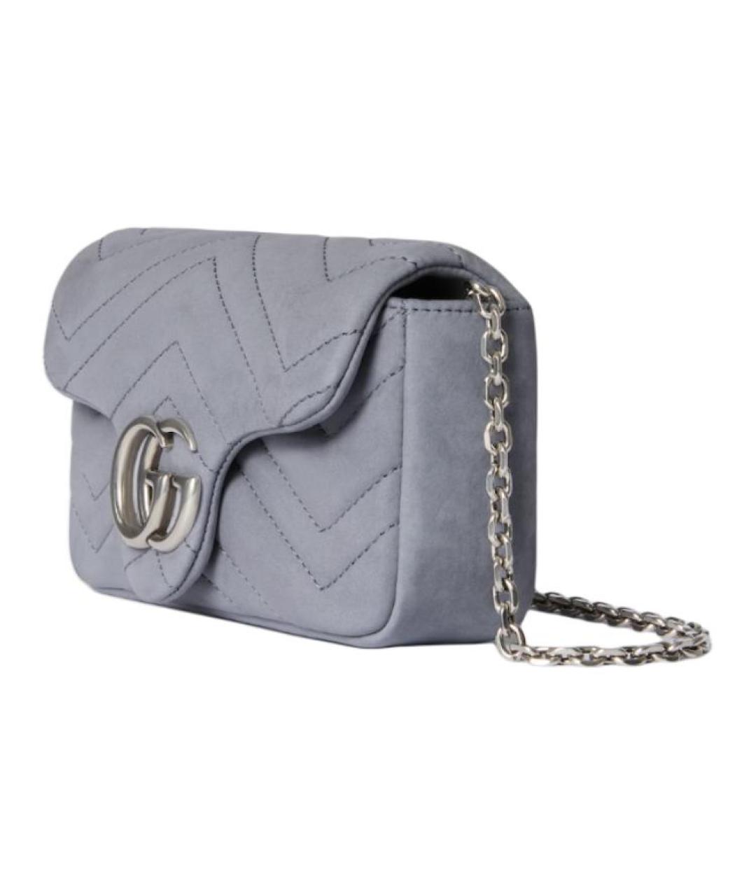 GUCCI Серая кожаная сумка через плечо, фото 2