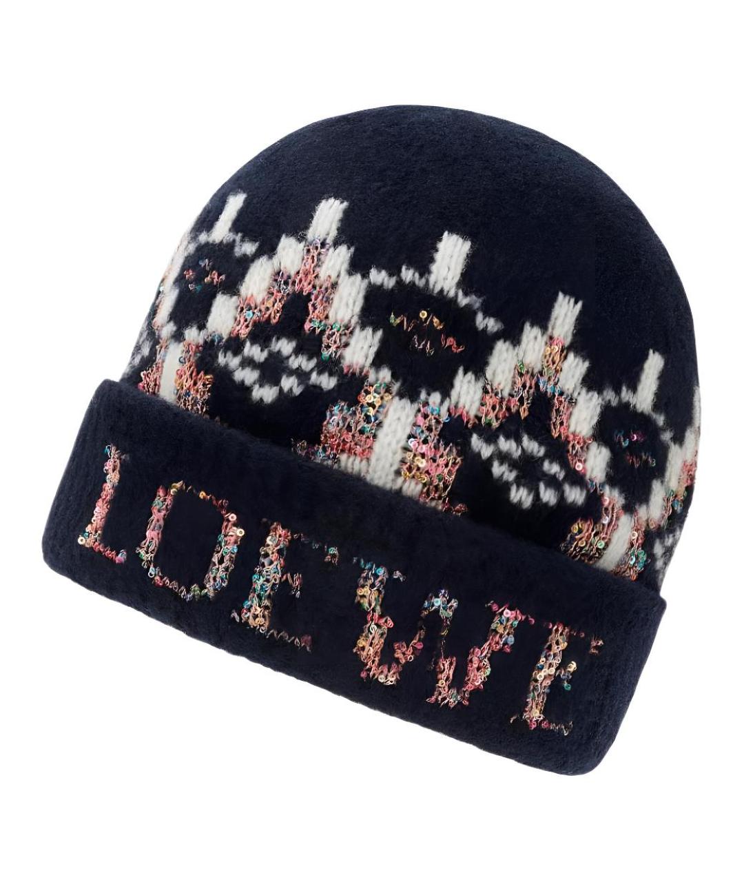 LOEWE Темно-синяя шапка, фото 2