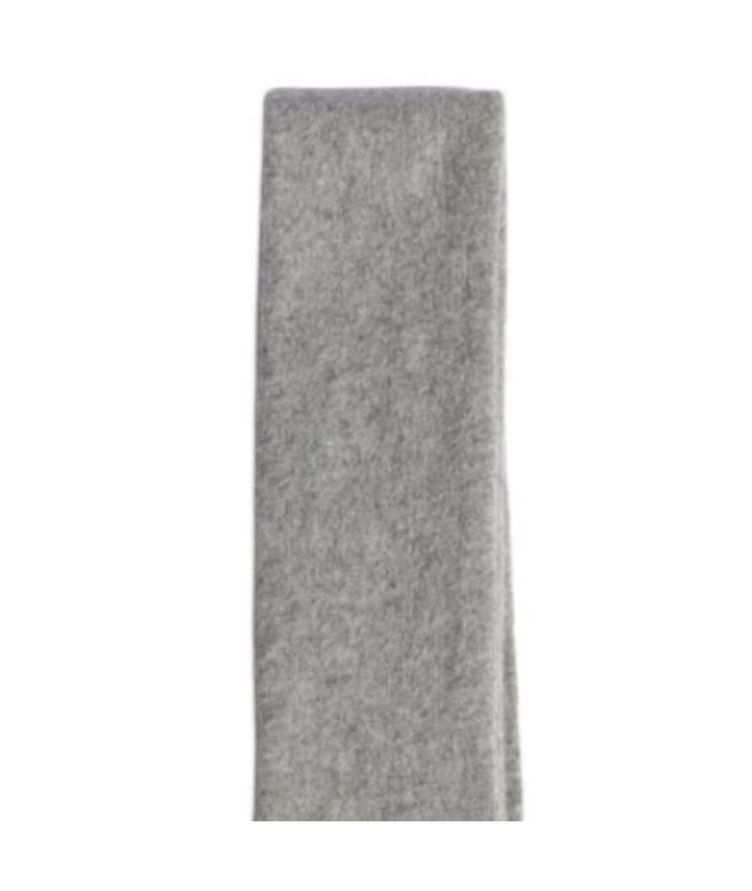 MIU MIU Серый шерстяной шарф, фото 2