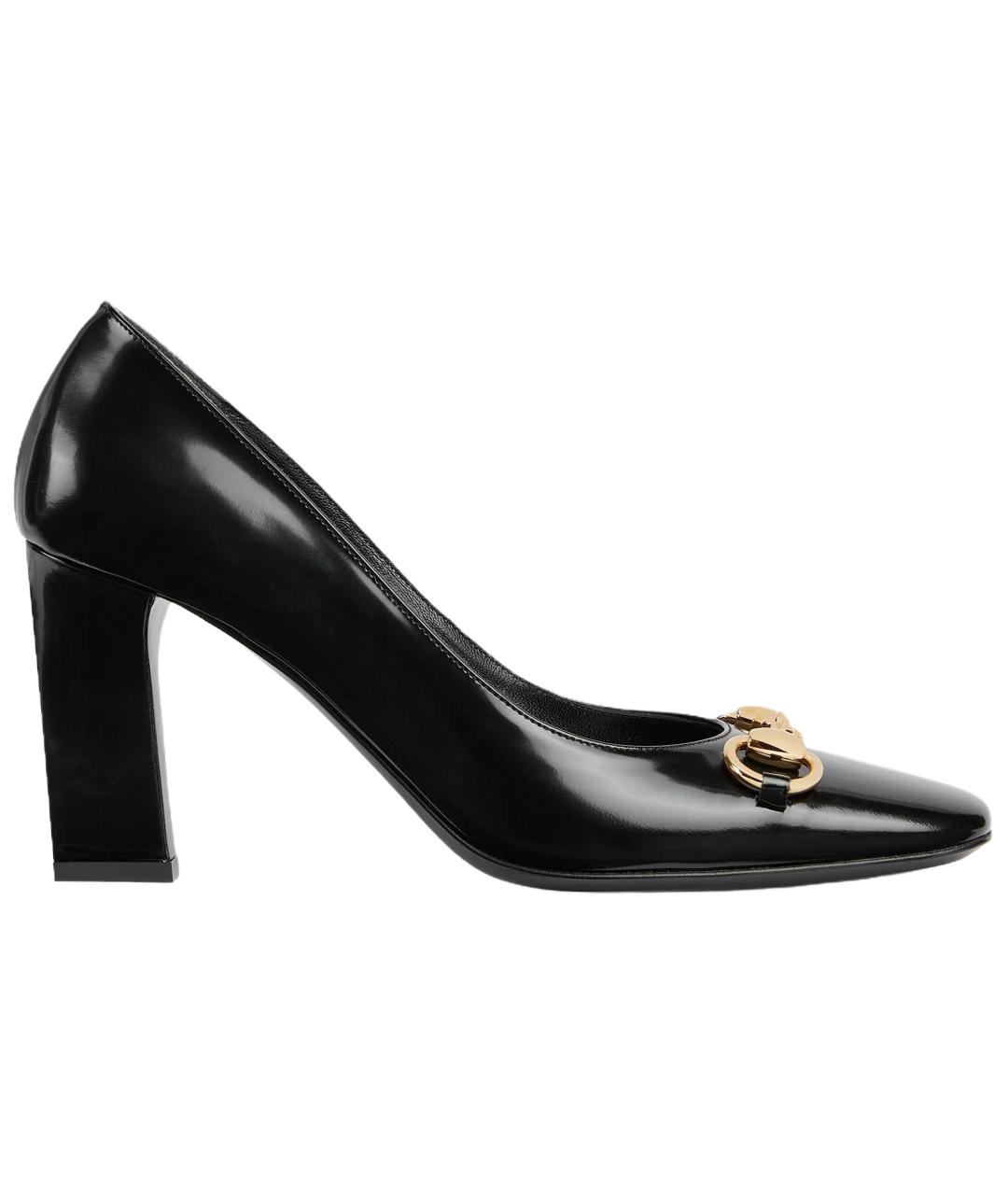 GUCCI Черные кожаные туфли, фото 1