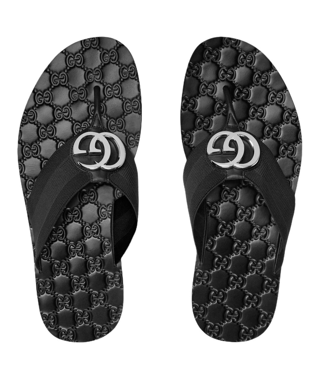 GUCCI Черные шлепанцы, фото 4