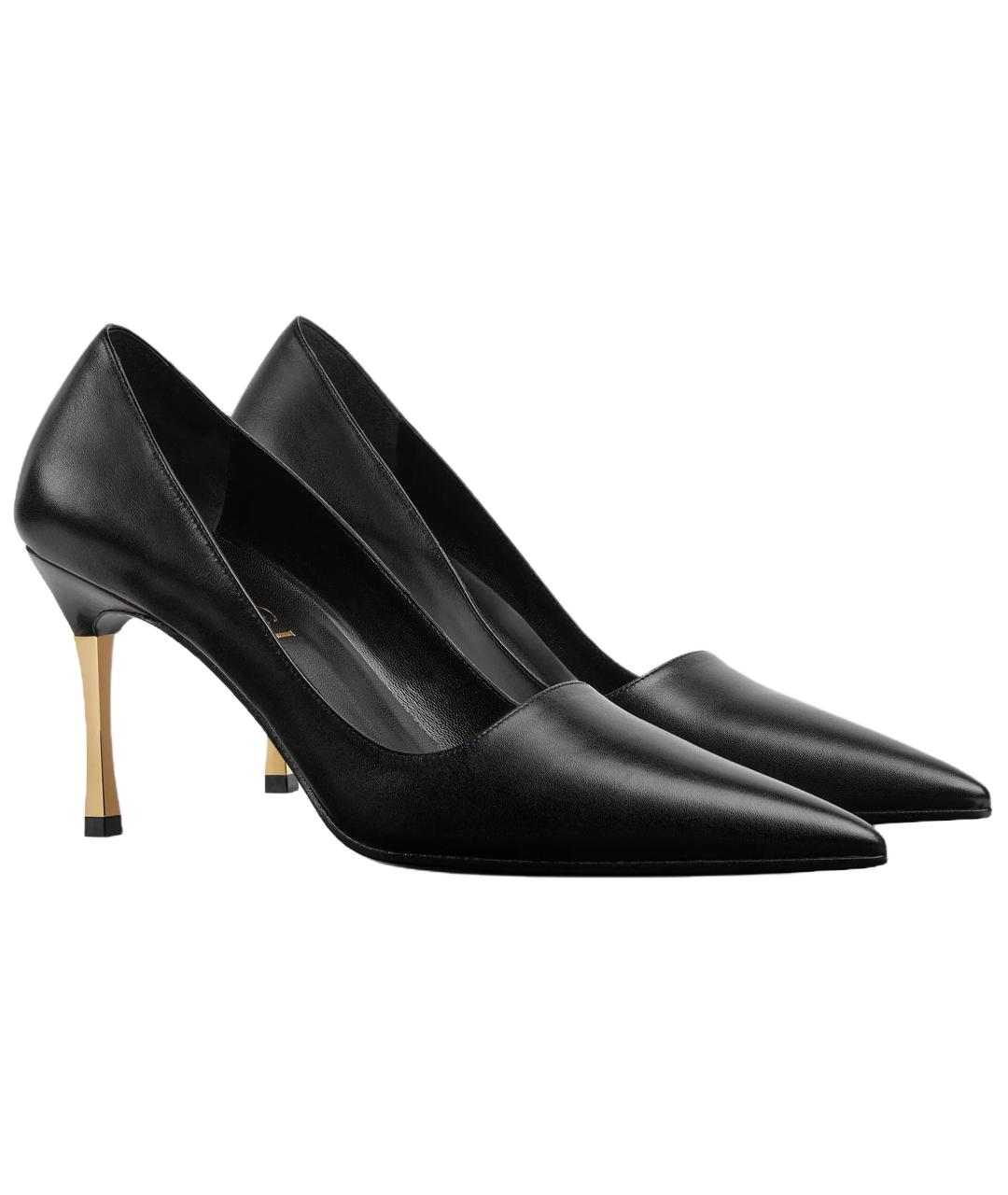 GUCCI Черные кожаные туфли, фото 3