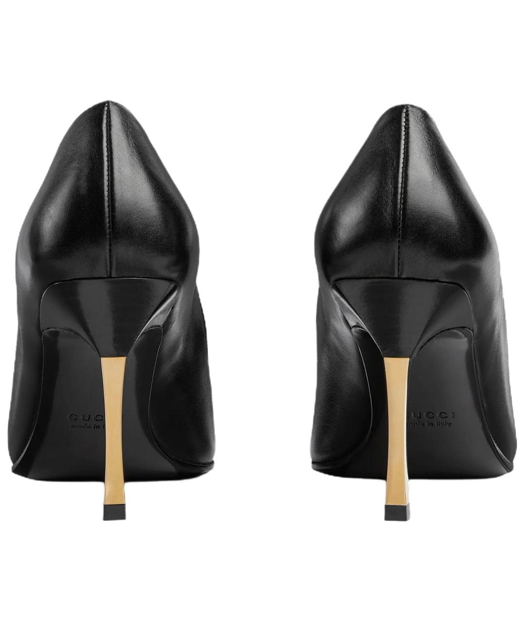 GUCCI Черные кожаные туфли, фото 5