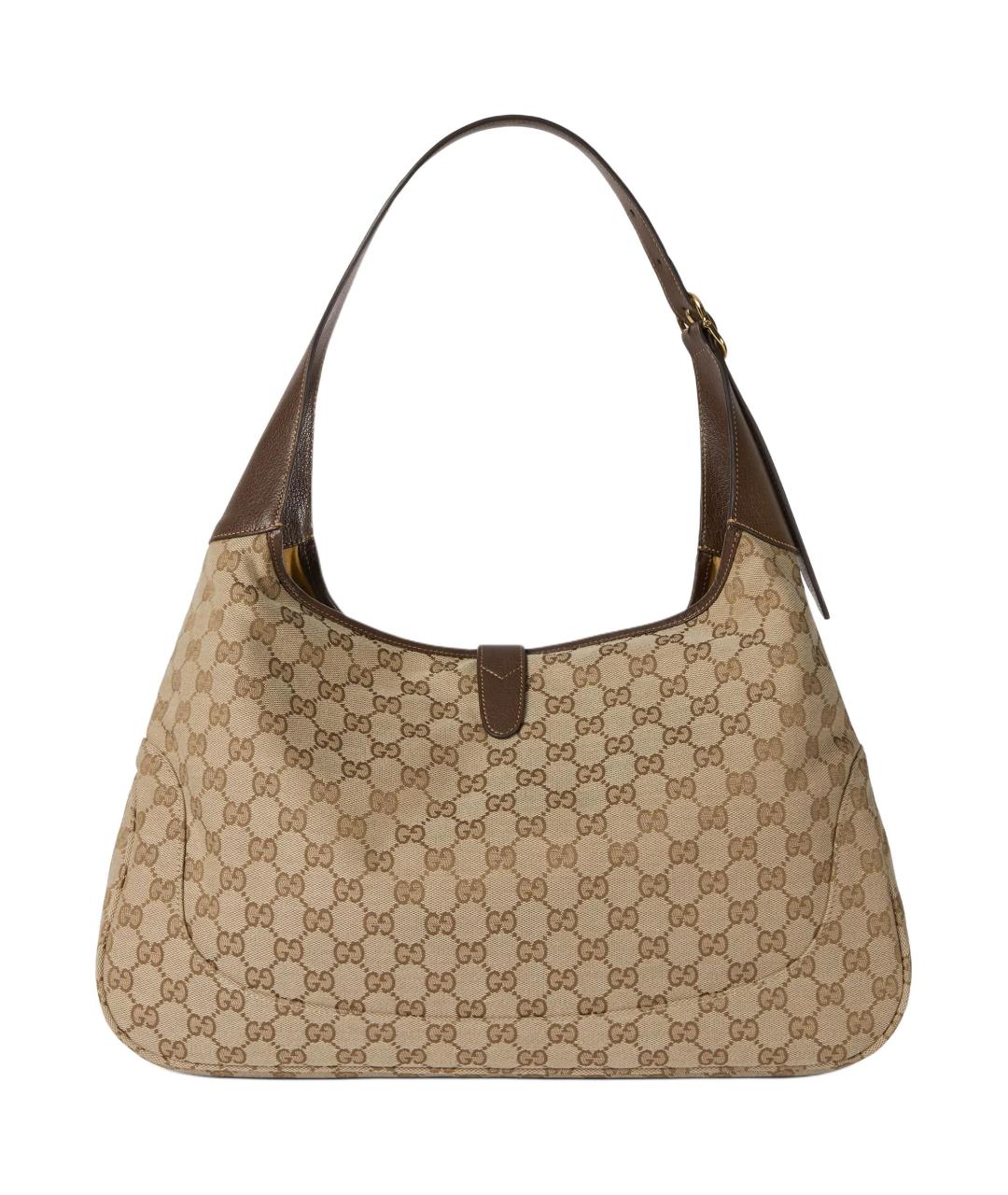 GUCCI Бежевая сумка через плечо из канвы, фото 4