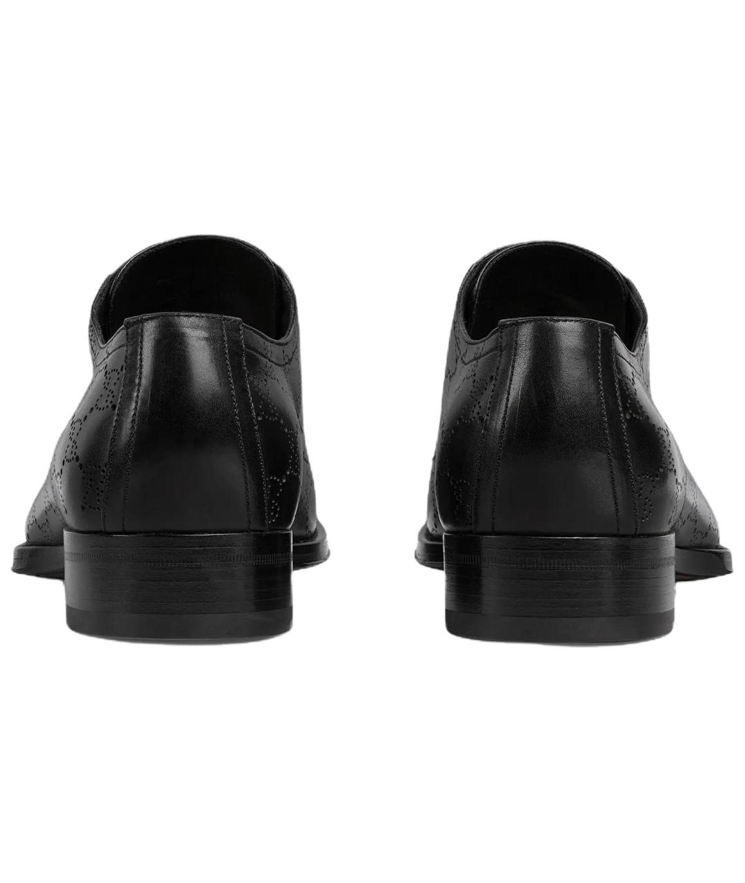 GUCCI Черные кожаные туфли, фото 5