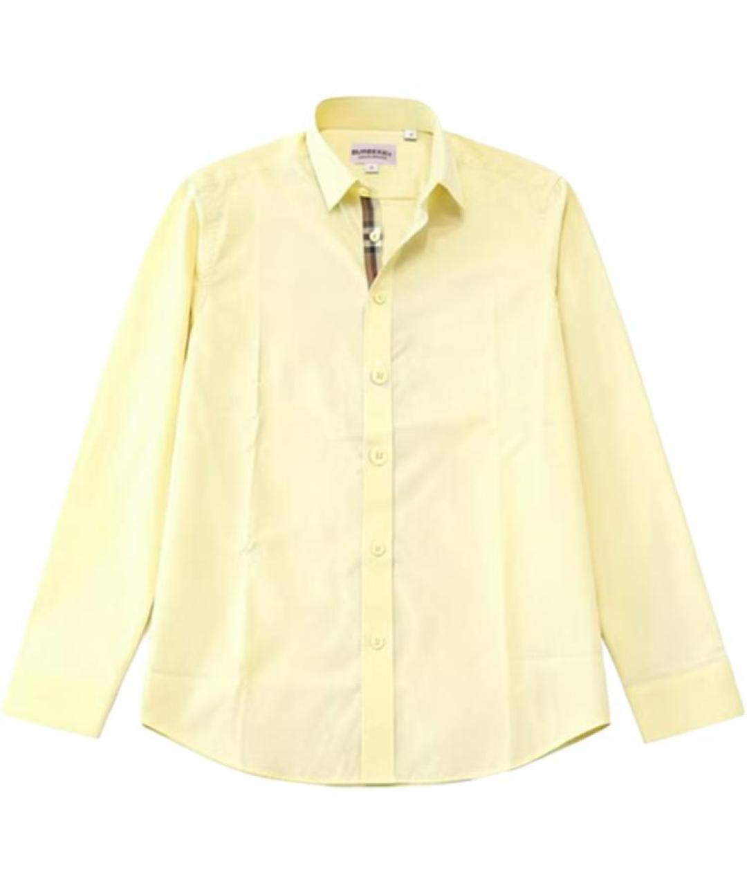 BURBERRY Желтая хлопковая кэжуал рубашка, фото 1