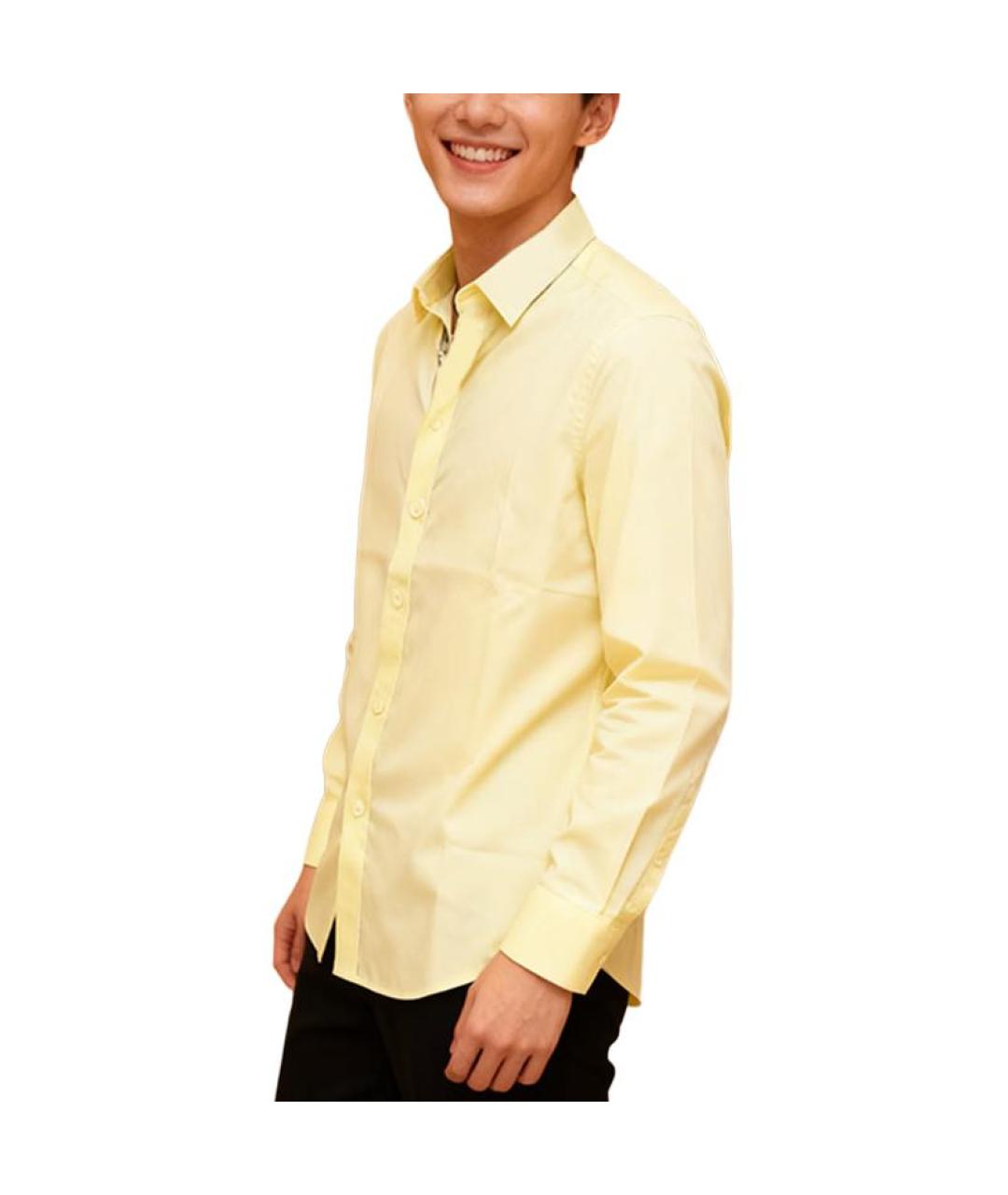 BURBERRY Желтая хлопковая кэжуал рубашка, фото 3