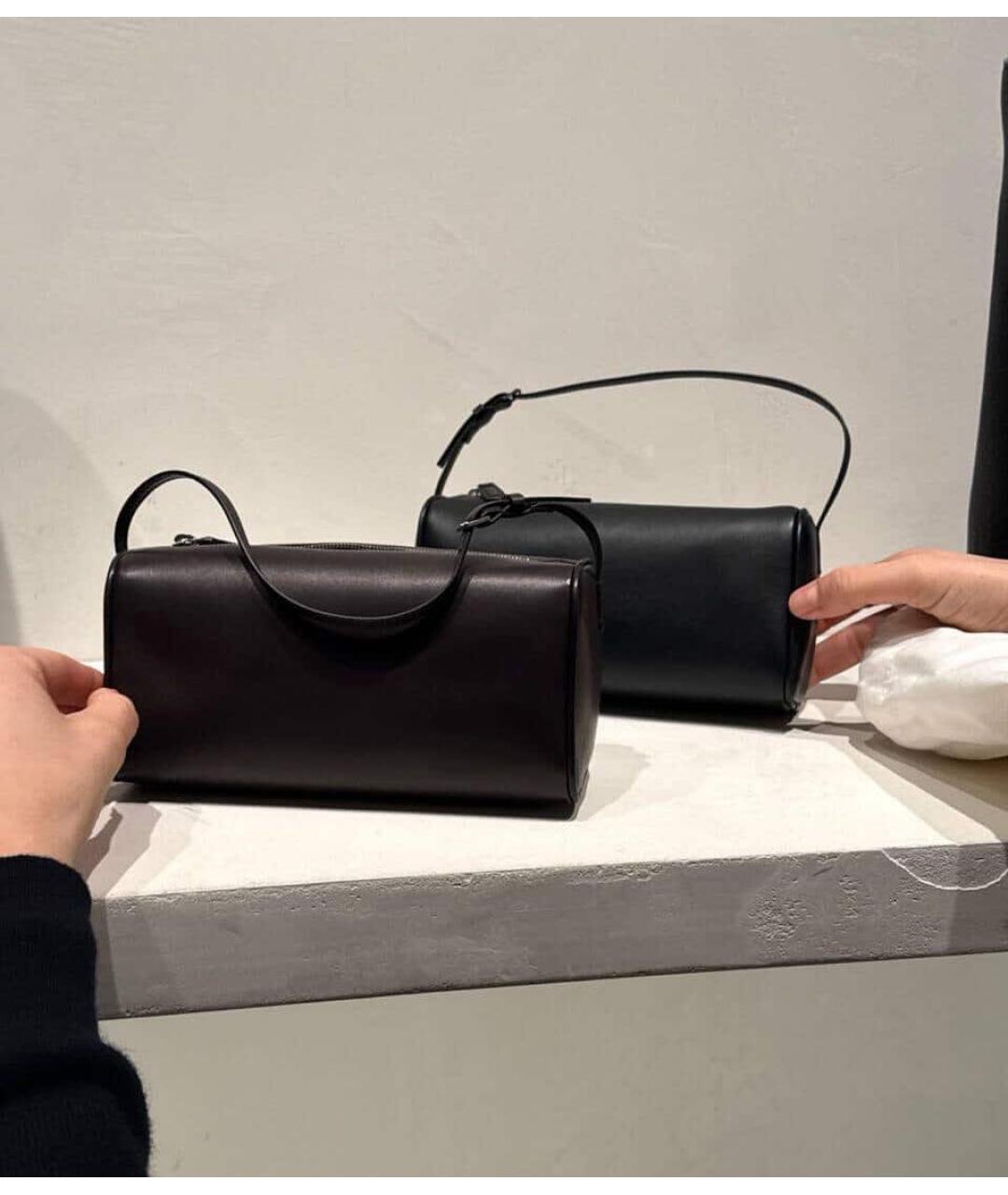 THE ROW Коричневая кожаная сумка с короткими ручками, фото 2