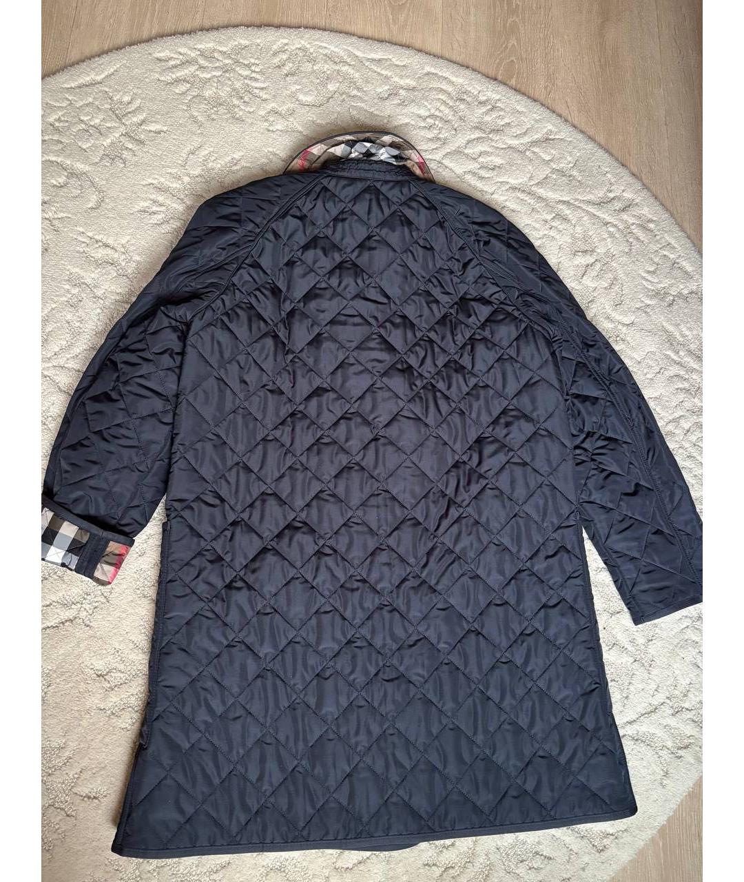 BURBERRY Темно-синяя полиэстеровая куртка, фото 2