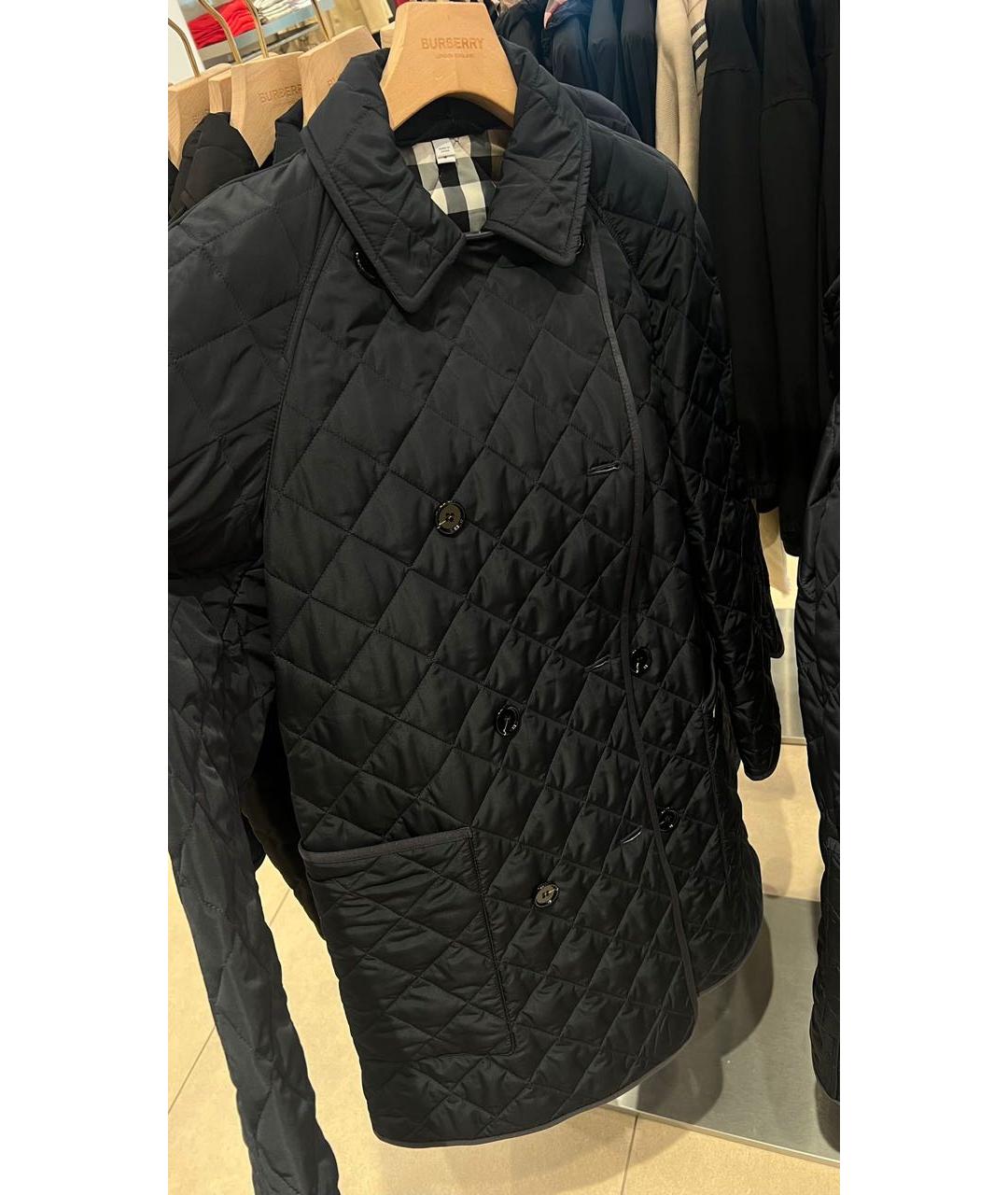 BURBERRY Темно-синяя полиэстеровая куртка, фото 6