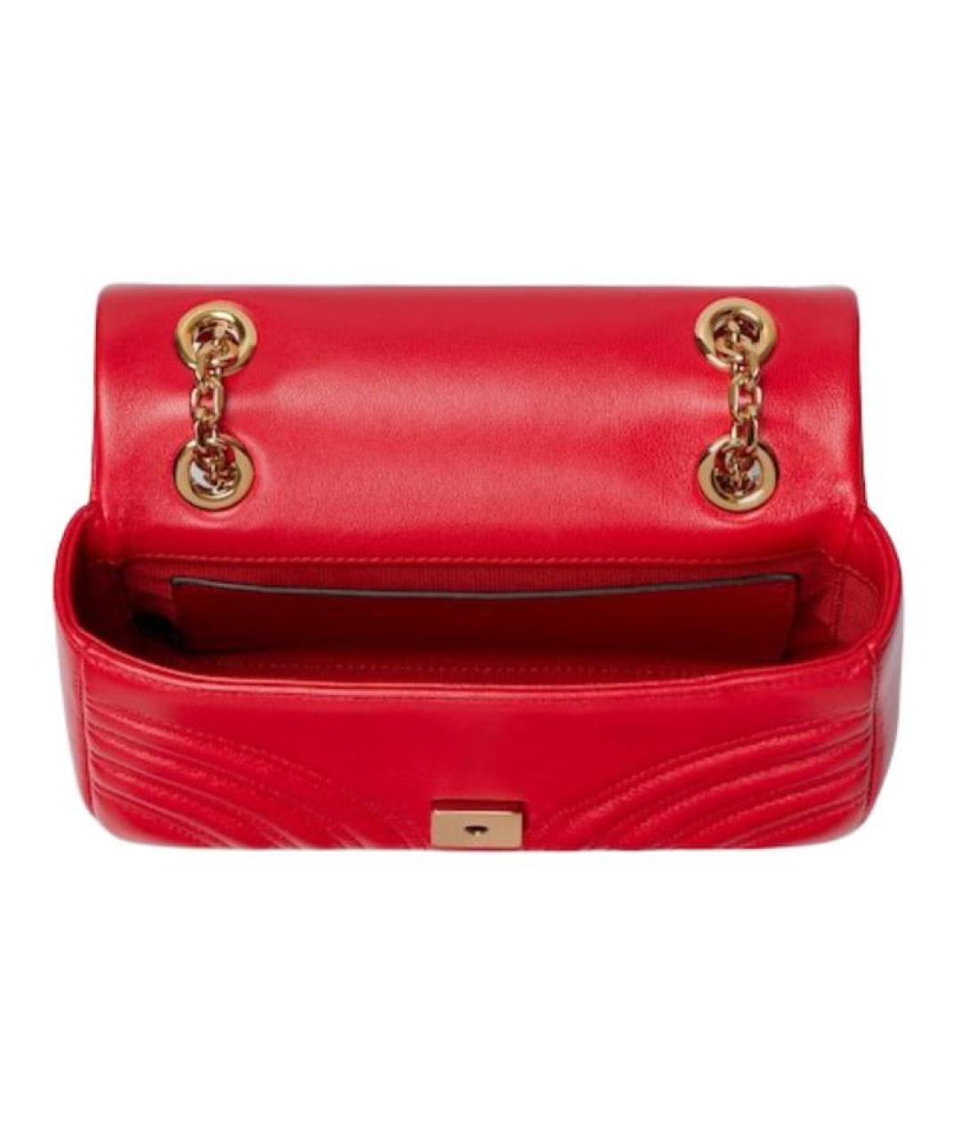 GUCCI Красная кожаная сумка через плечо, фото 4