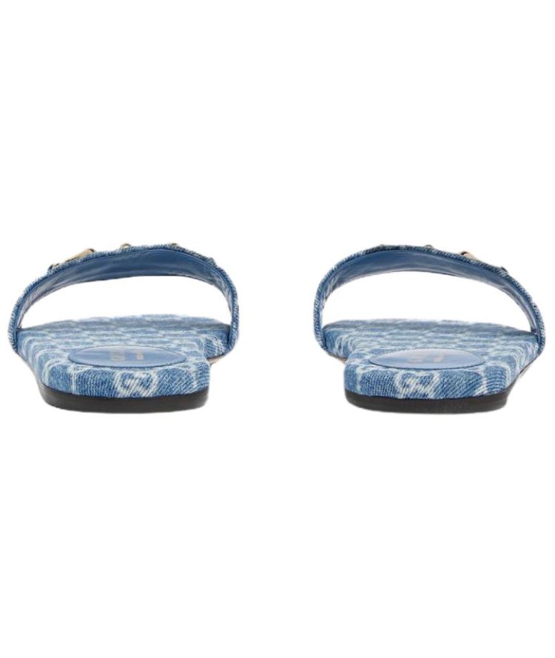 GUCCI Синие шлепанцы, фото 5