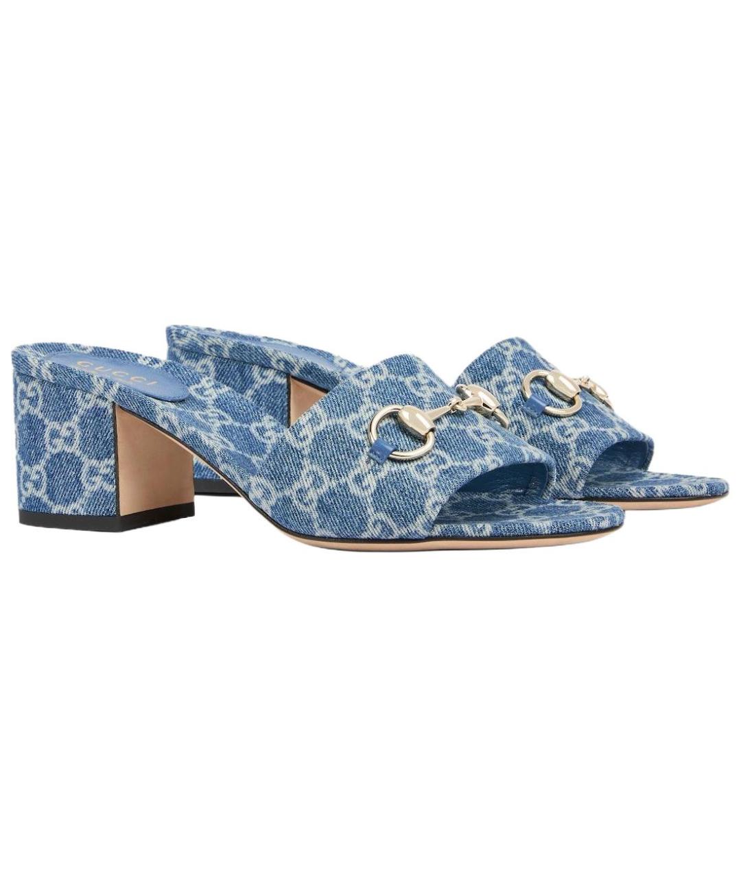 GUCCI Синие босоножки, фото 3