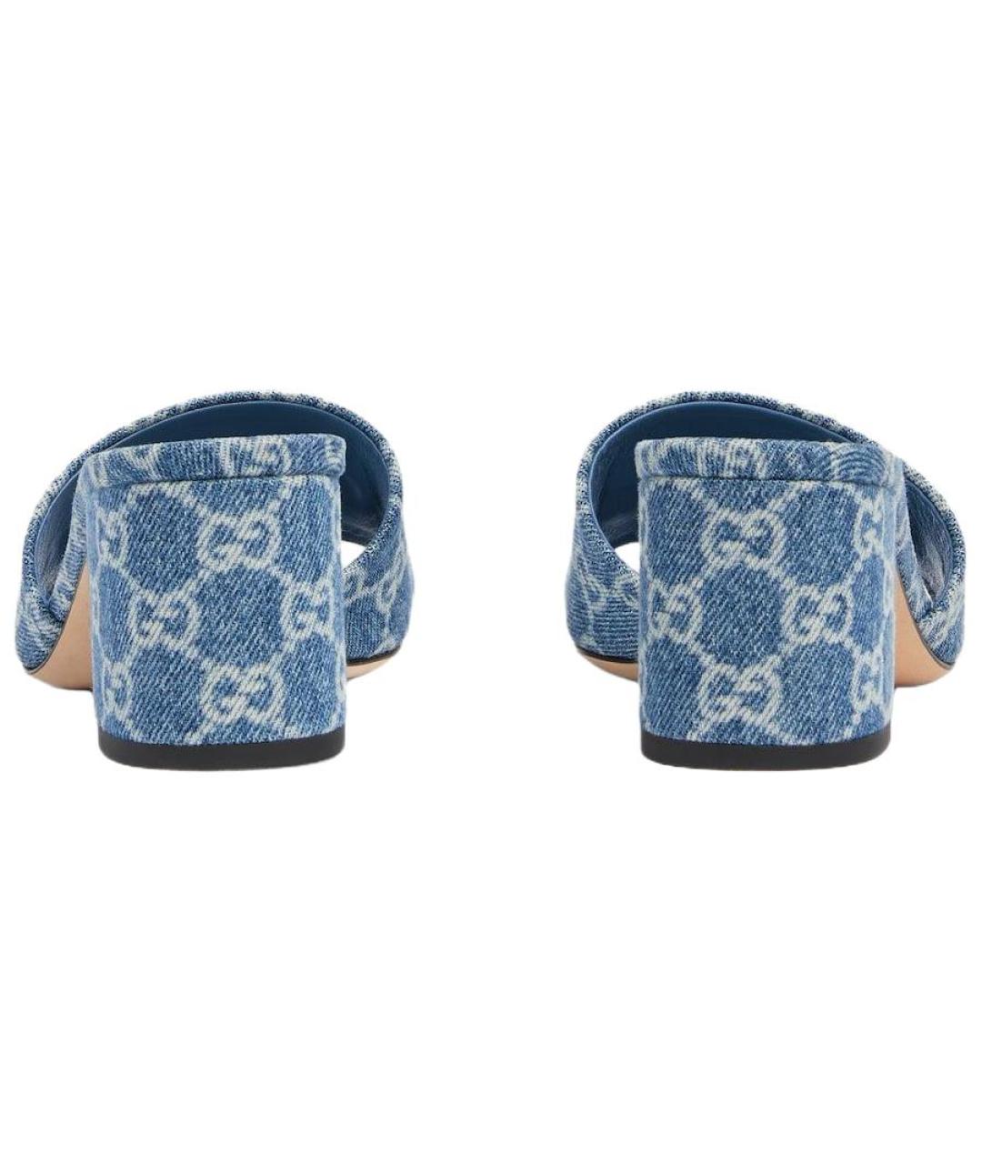GUCCI Синие босоножки, фото 5