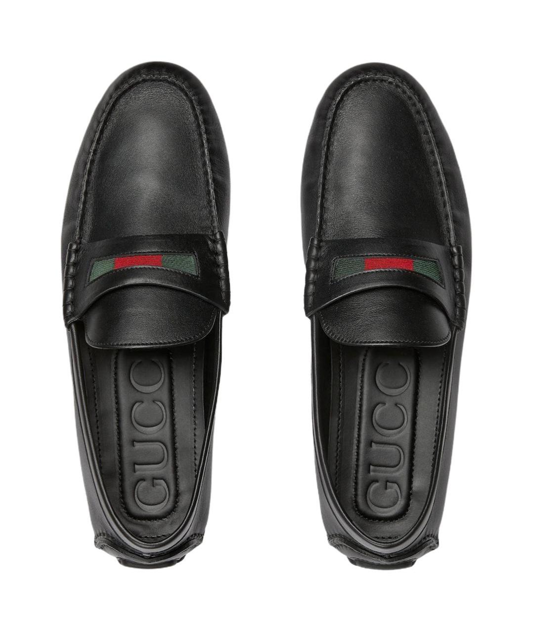 GUCCI Черные кожаные мокасины, фото 4