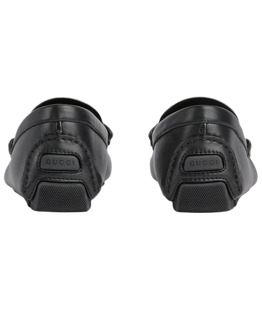 GUCCI Черные кожаные мокасины, фото 5