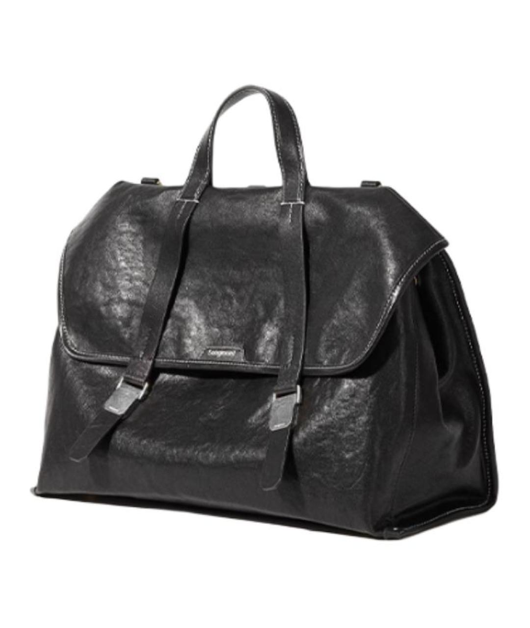 SONGMONT Черная кожаная сумка через плечо, фото 1