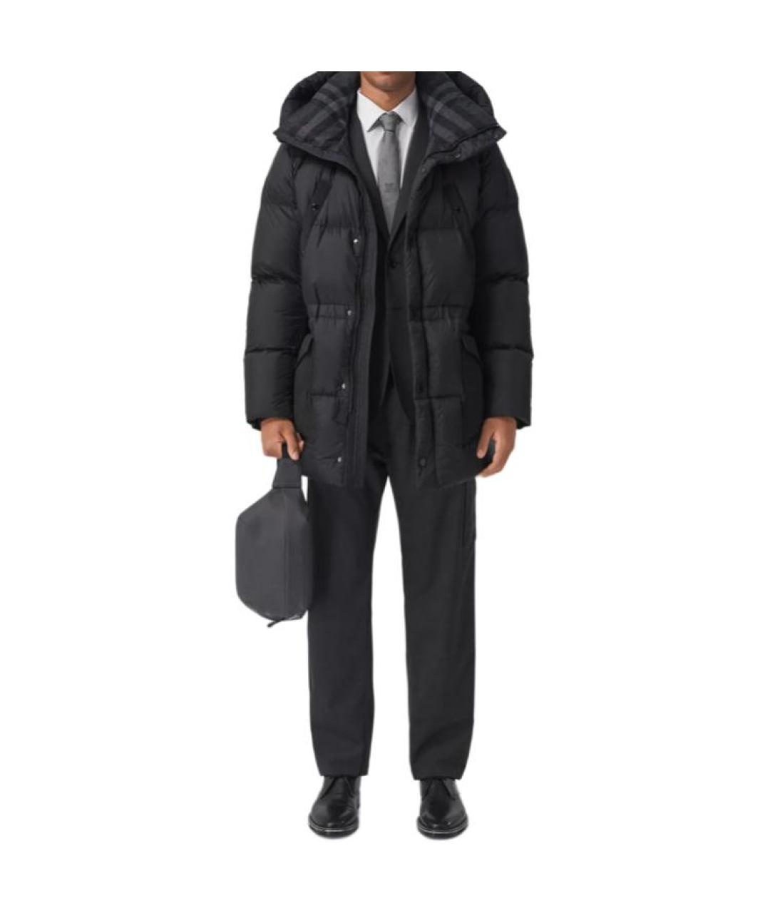 BURBERRY Черный пуховик, фото 2