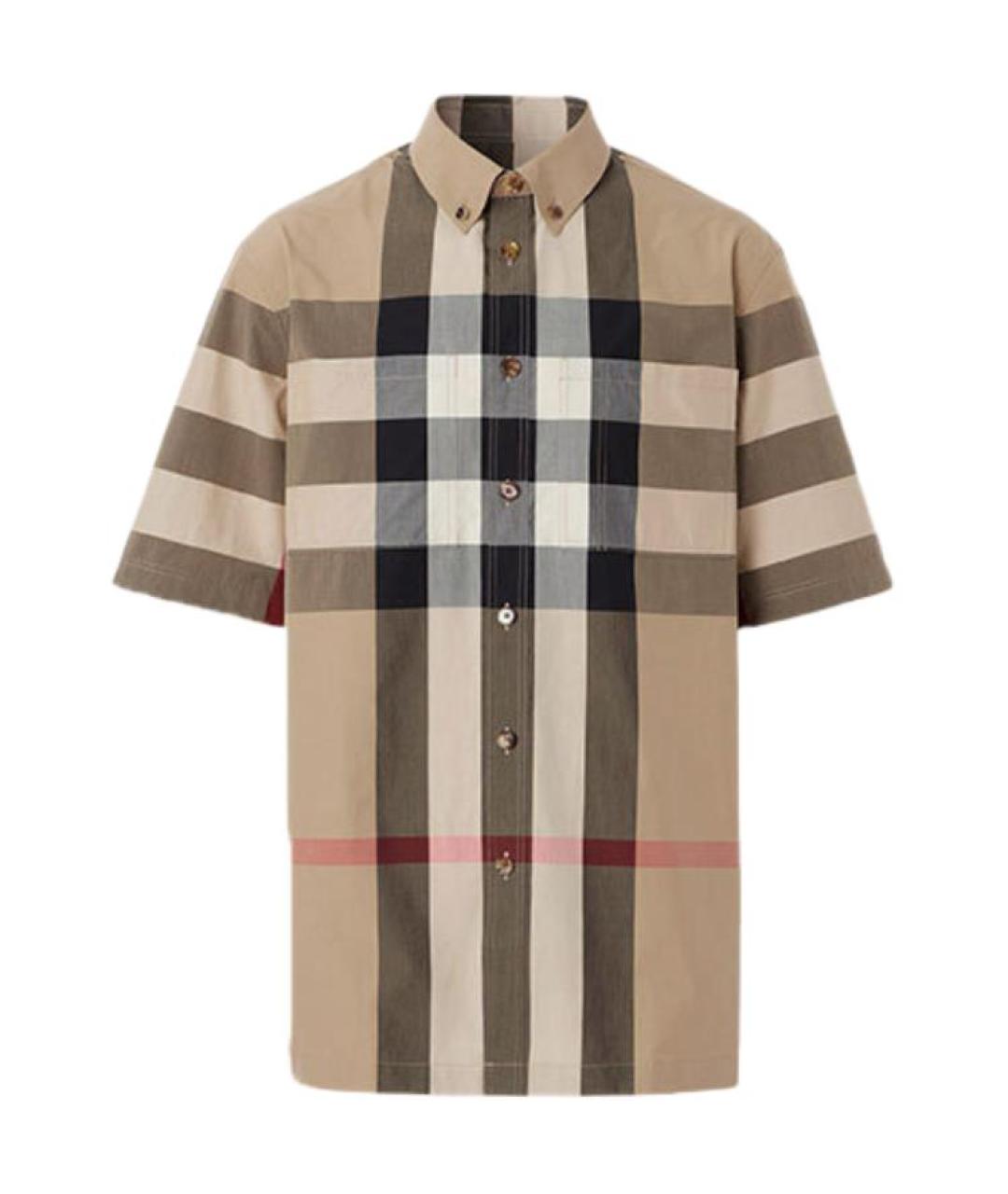 BURBERRY Бежевая хлопковая кэжуал рубашка, фото 1