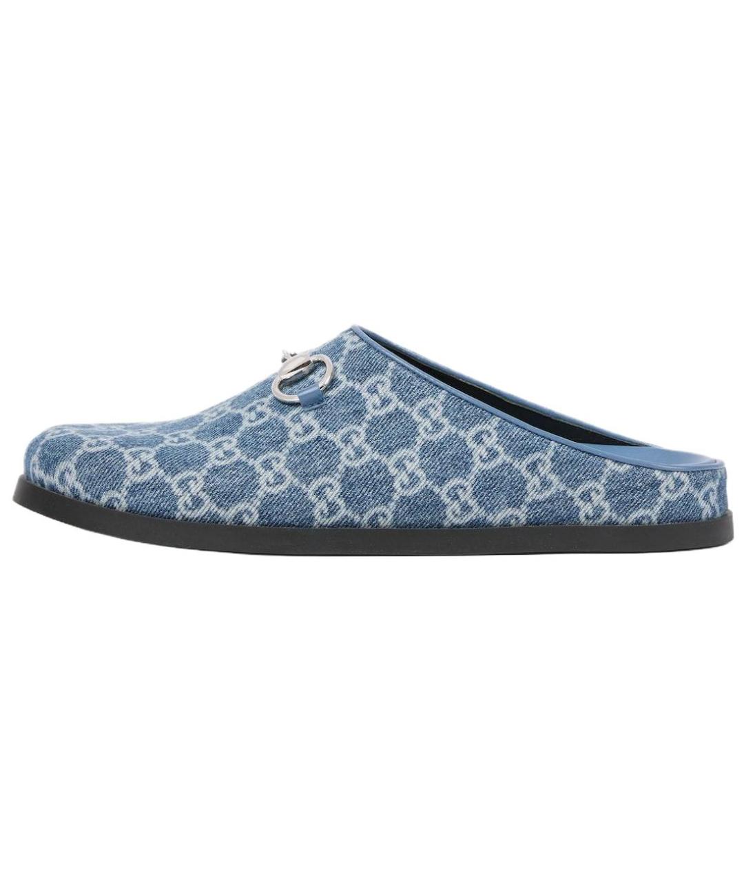 GUCCI Синие мюли, фото 2