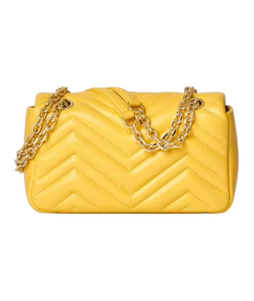 GUCCI Желтая кожаная сумка через плечо, фото 3