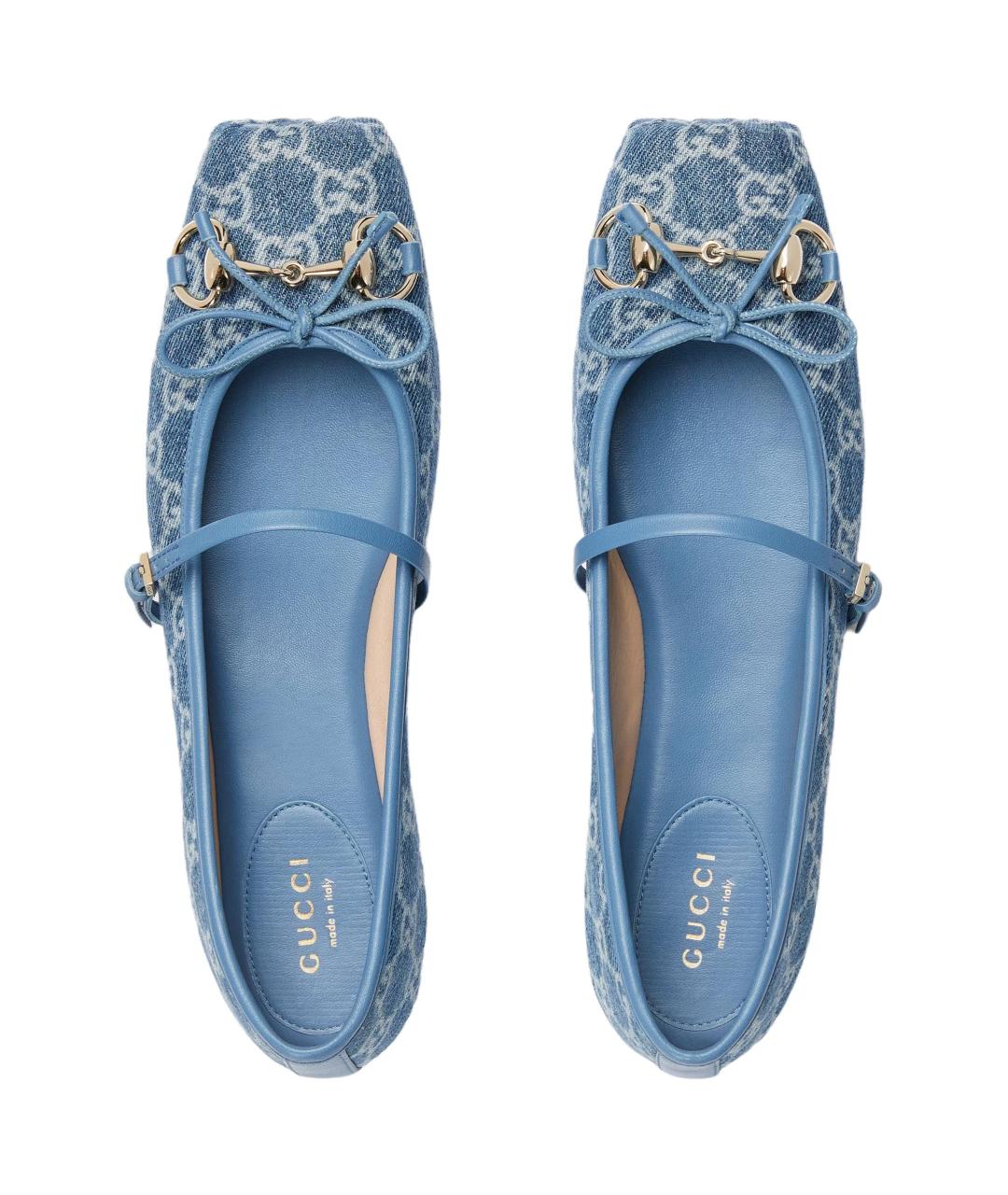 GUCCI Синие балетки, фото 4