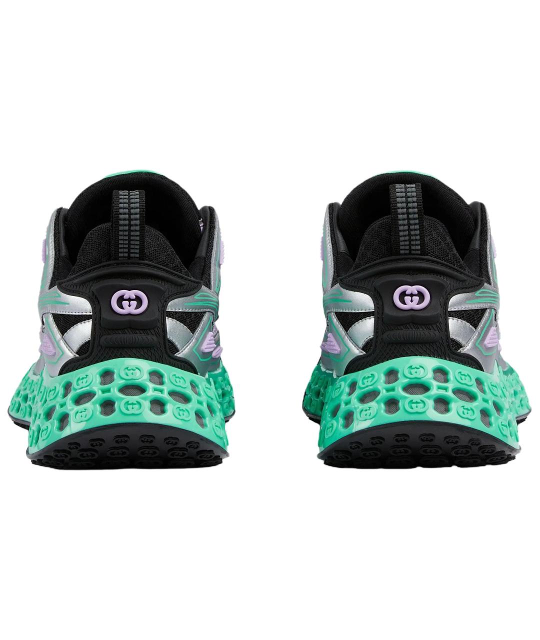 GUCCI Серебряные низкие кроссовки / кеды, фото 5