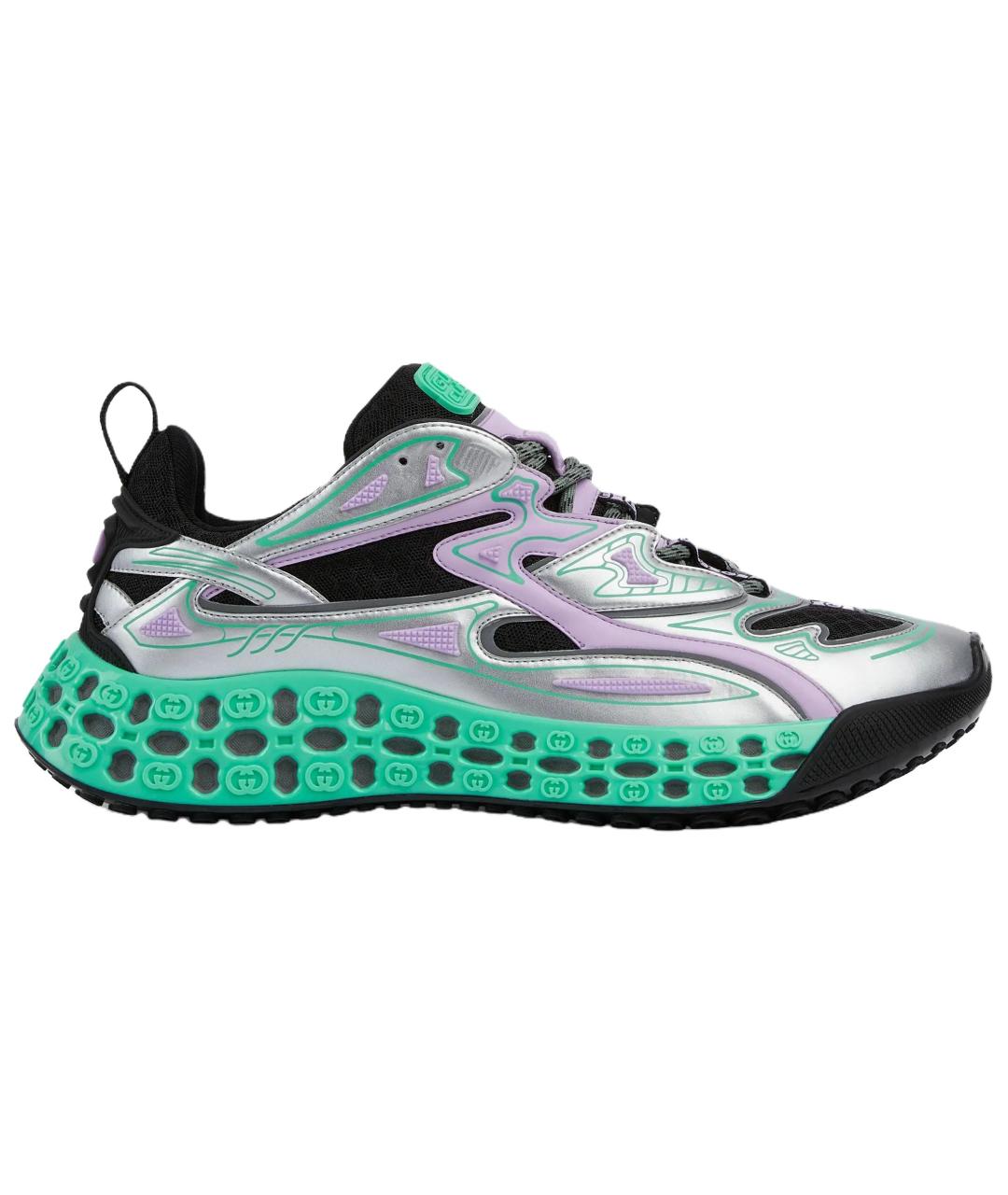 GUCCI Серебряные низкие кроссовки / кеды, фото 1