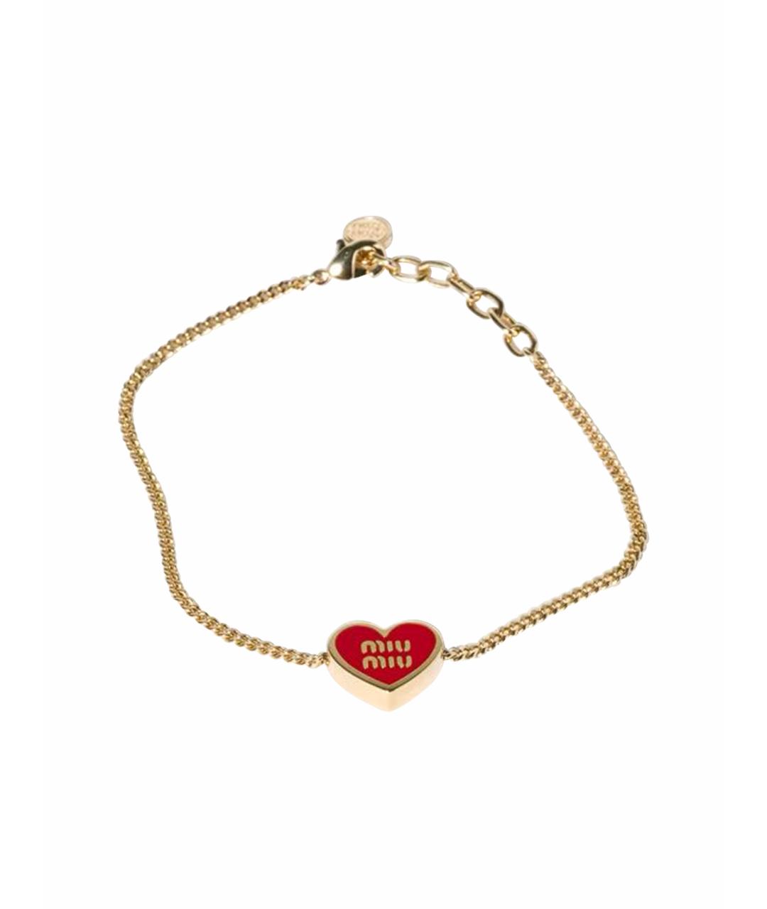 MIU MIU Желтый металлический браслет, фото 1