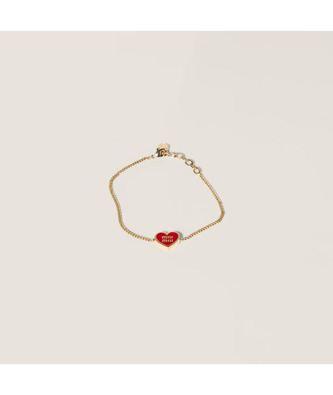 MIU MIU Желтый металлический браслет, фото 4