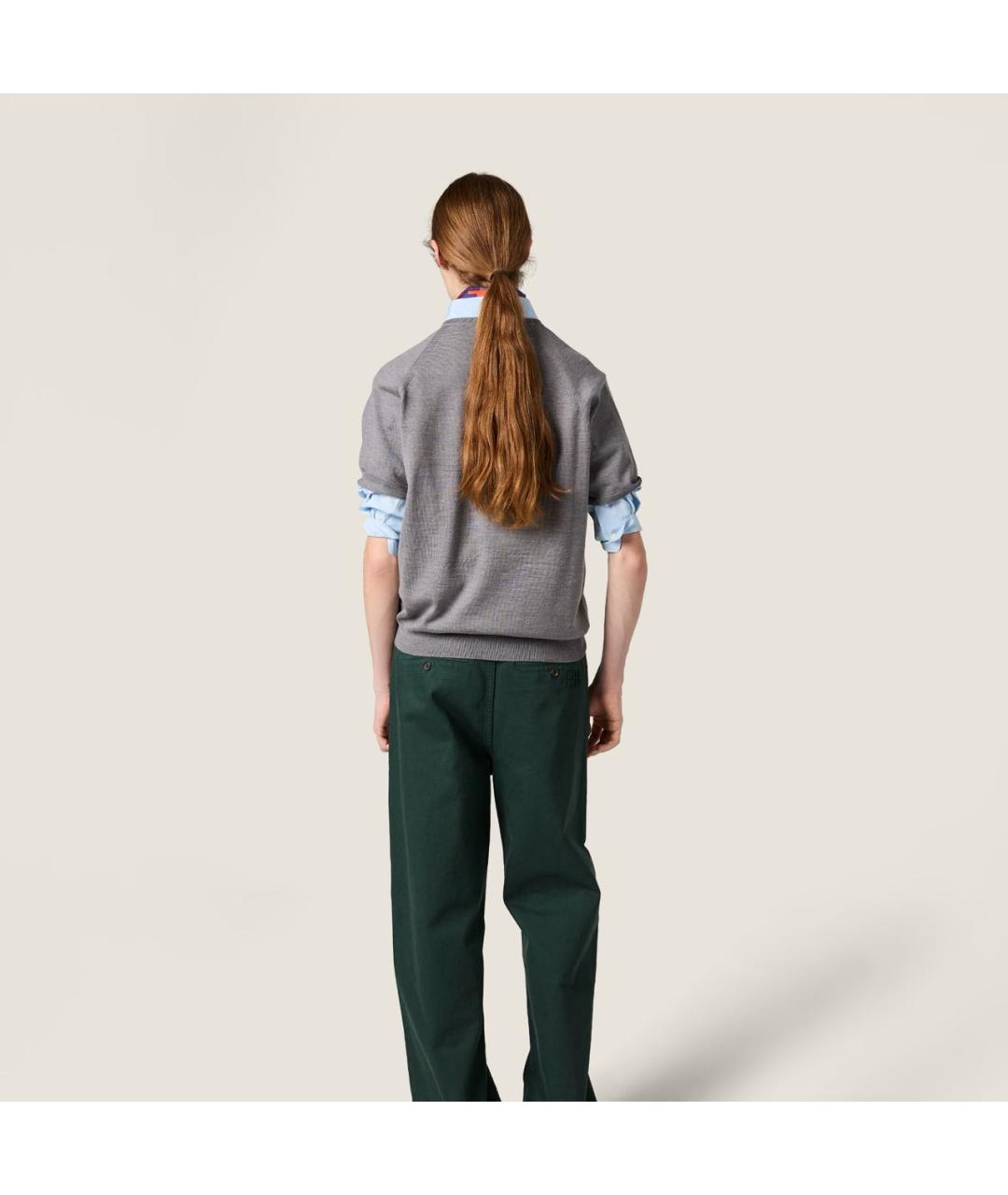 MIU MIU Антрацитовый шерстяной джемпер / свитер, фото 3