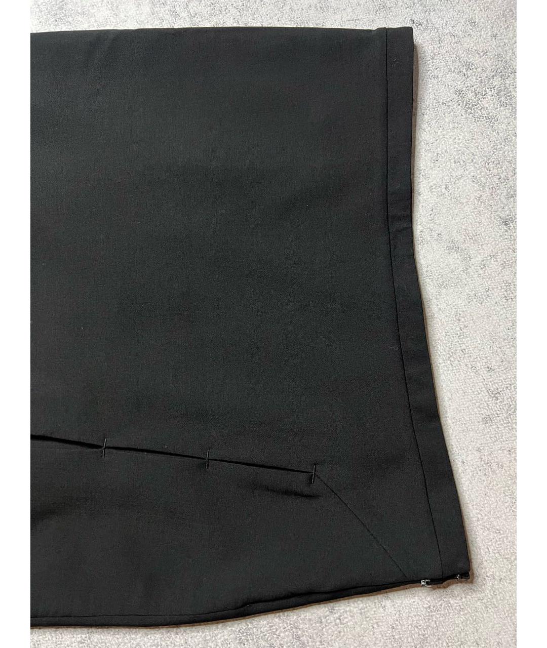 FERRAGAMO Черная шерстяная юбка миди, фото 3