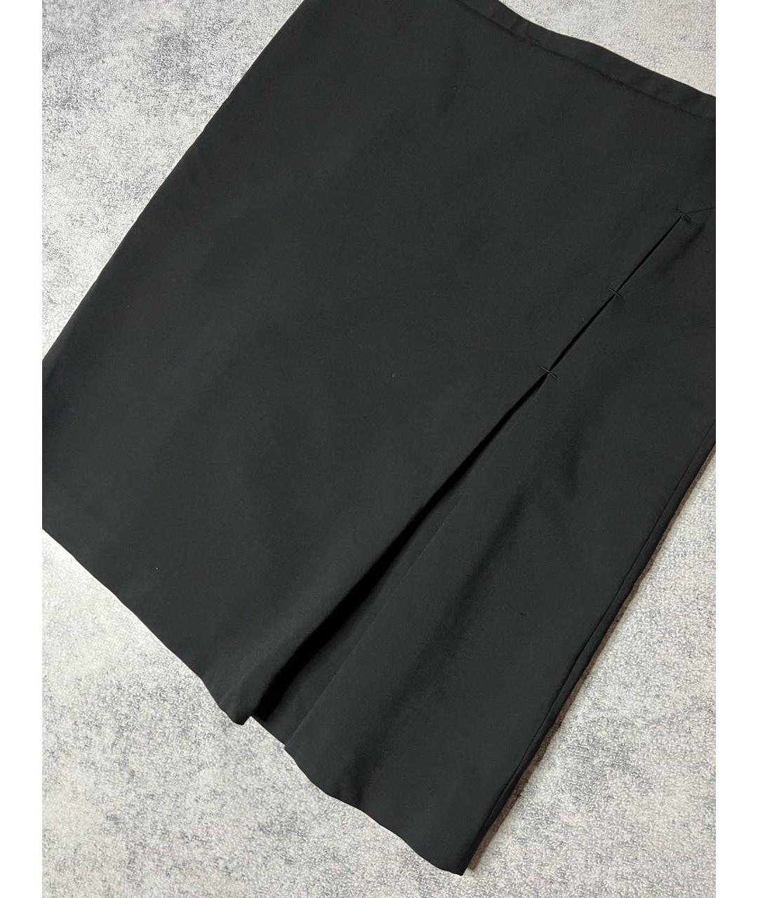 FERRAGAMO Черная шерстяная юбка миди, фото 2