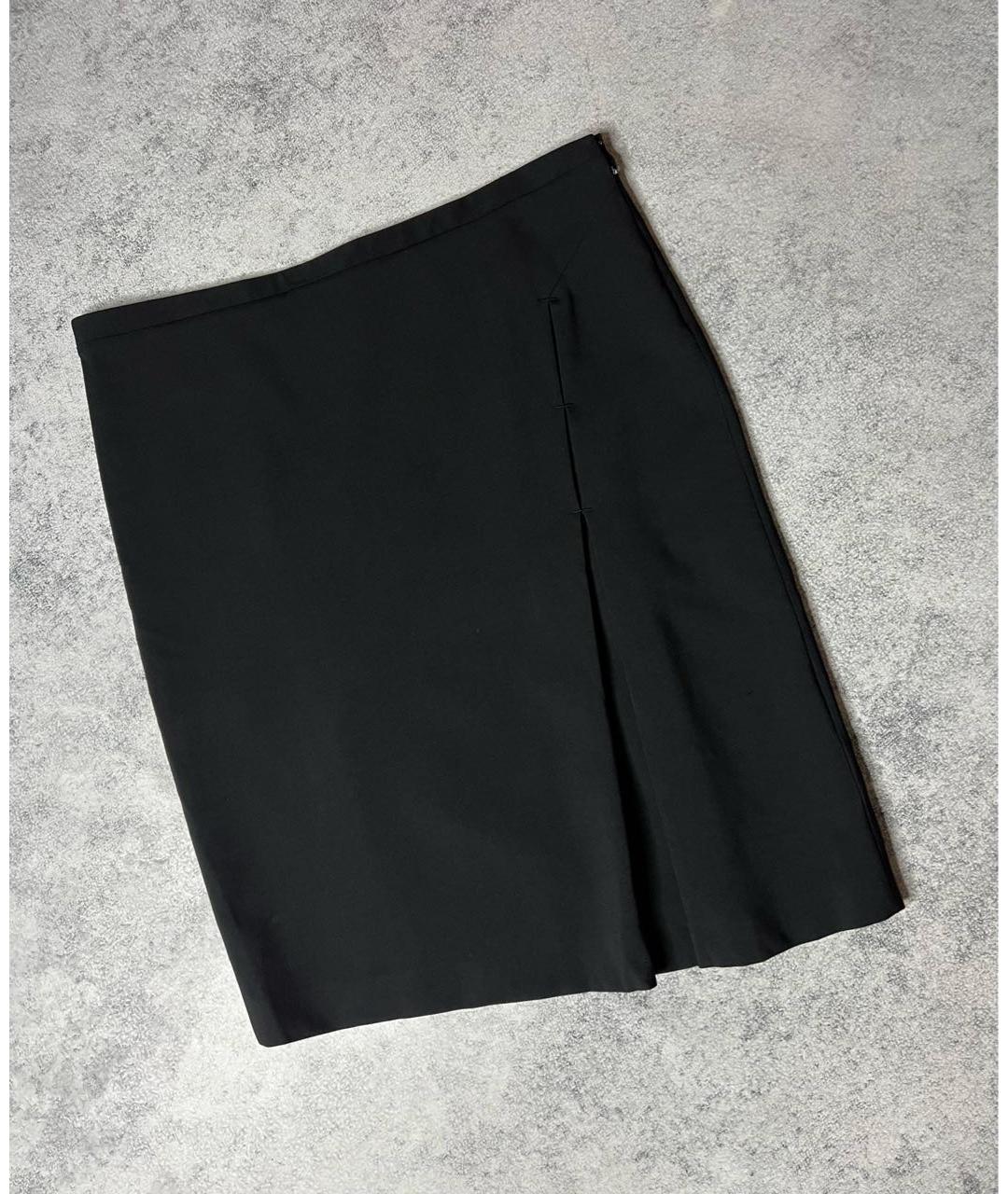 FERRAGAMO Черная шерстяная юбка миди, фото 6