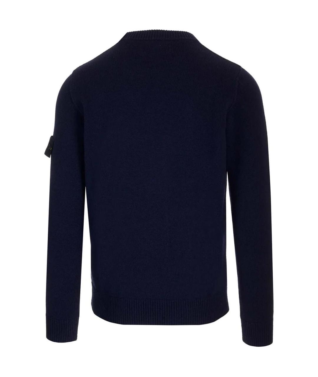STONE ISLAND Темно-синий джемпер / свитер, фото 2