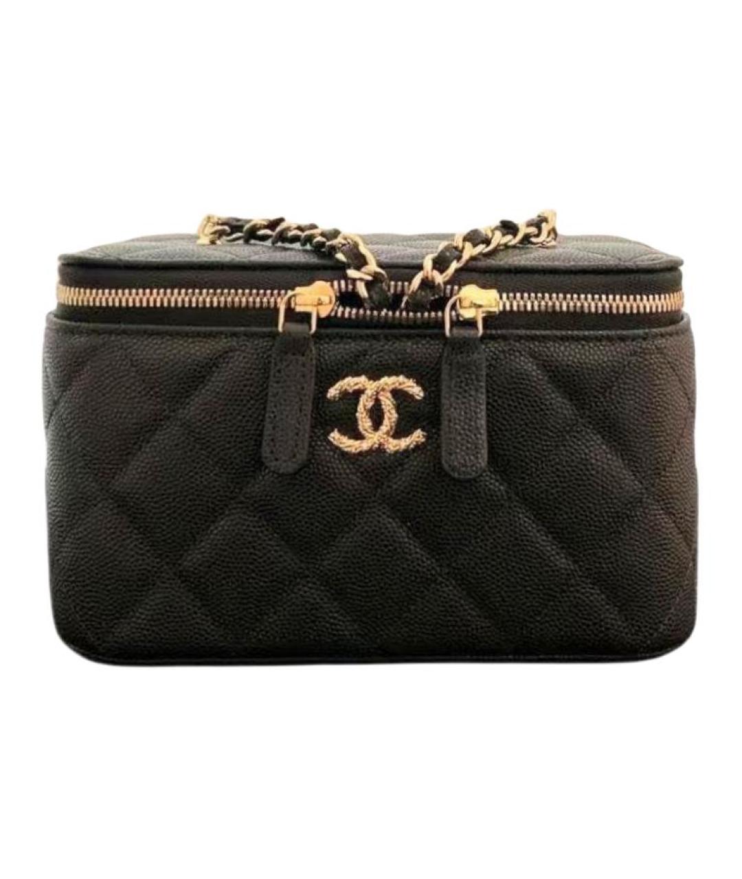 CHANEL Черная кожаная косметичка, фото 1