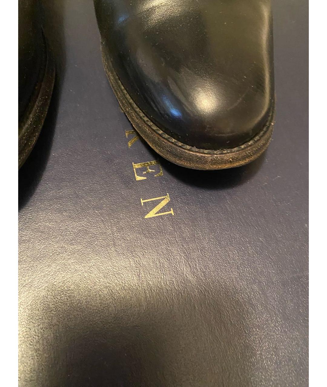 RALPH LAUREN Черные кожаные сапоги, фото 7