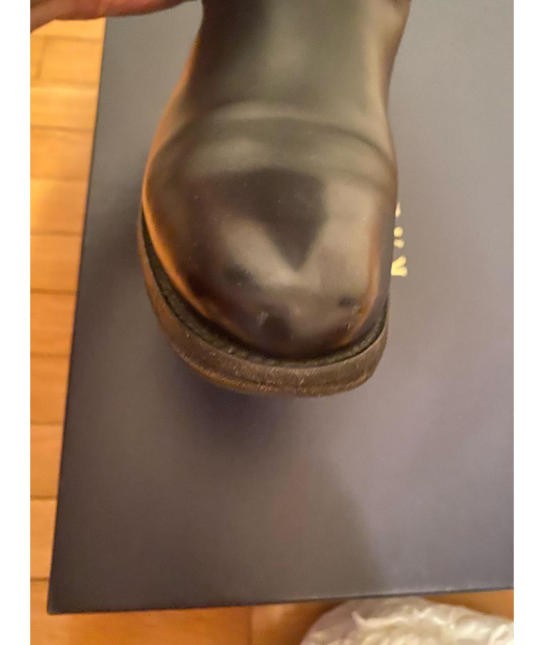 RALPH LAUREN Черные кожаные сапоги, фото 5