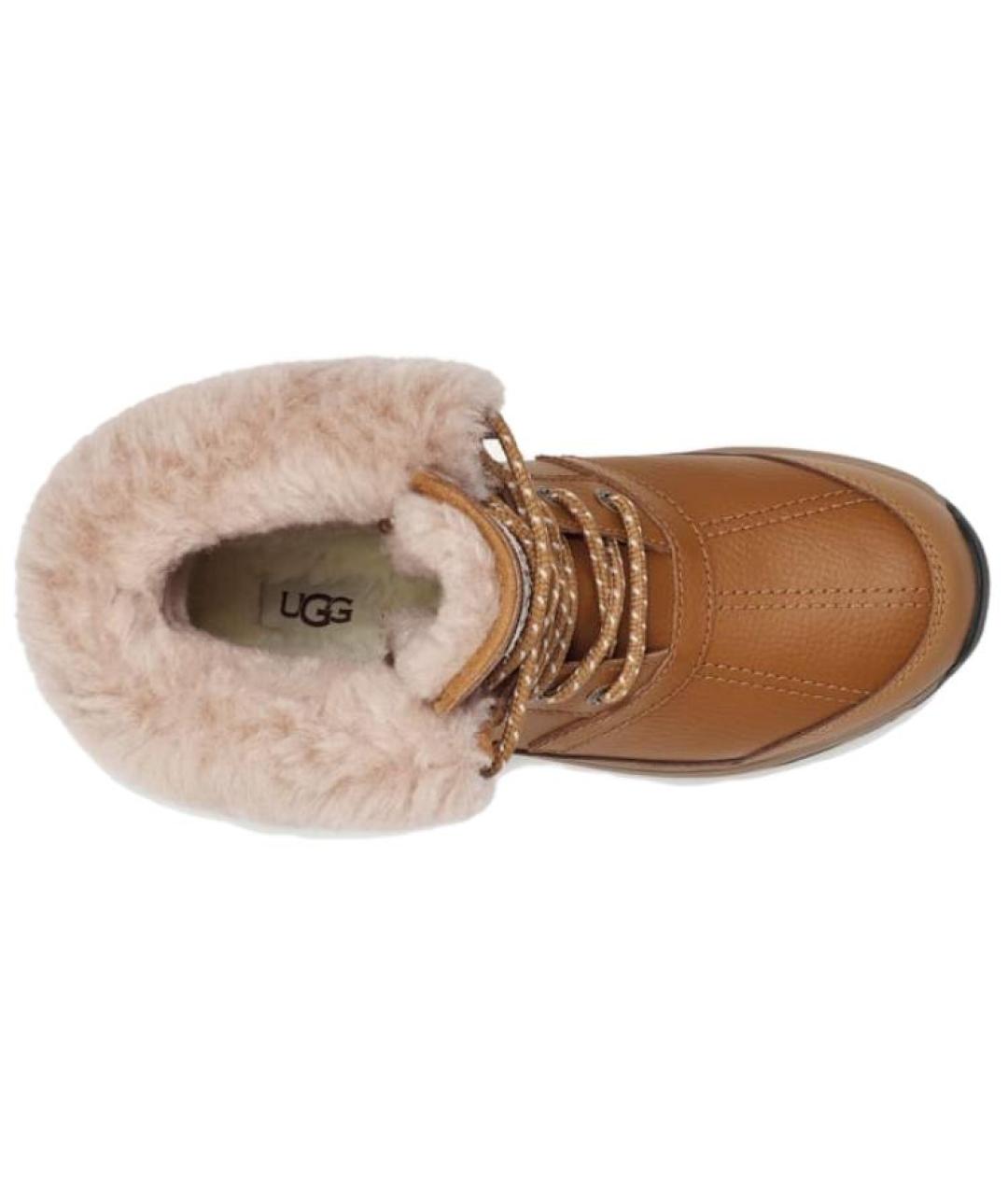 UGG AUSTRALIA Коричневые кожаные сапоги, фото 4