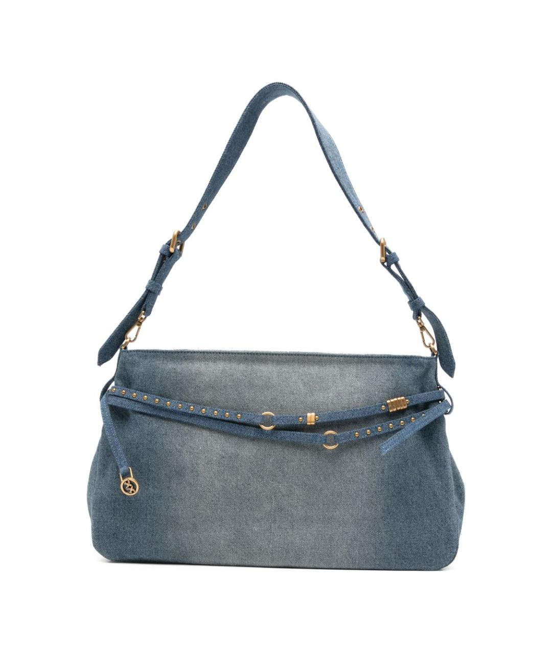 PINKO Синяя хлопковая сумка через плечо, фото 1