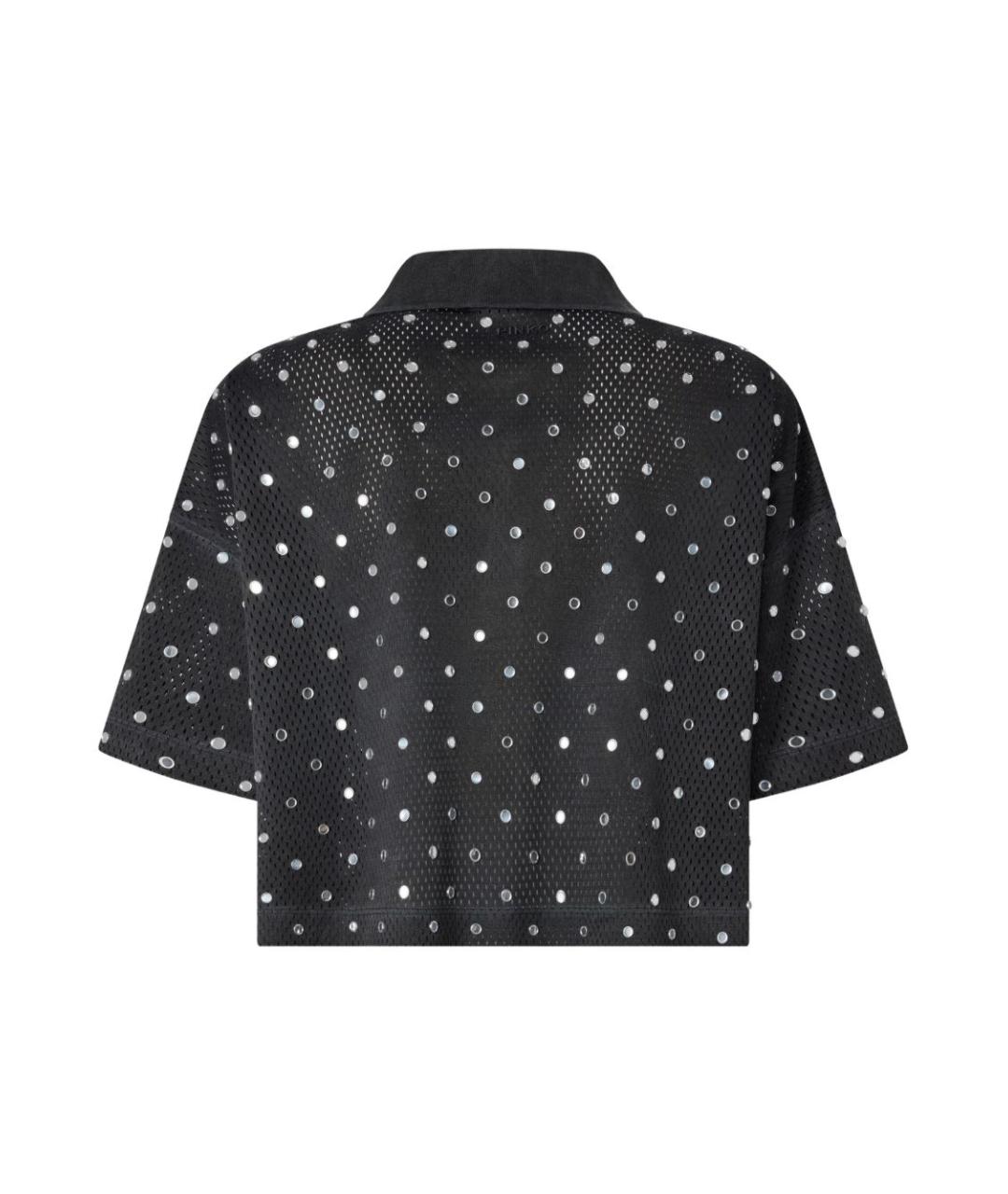 PINKO Черная полиэстеровая футболка, фото 2