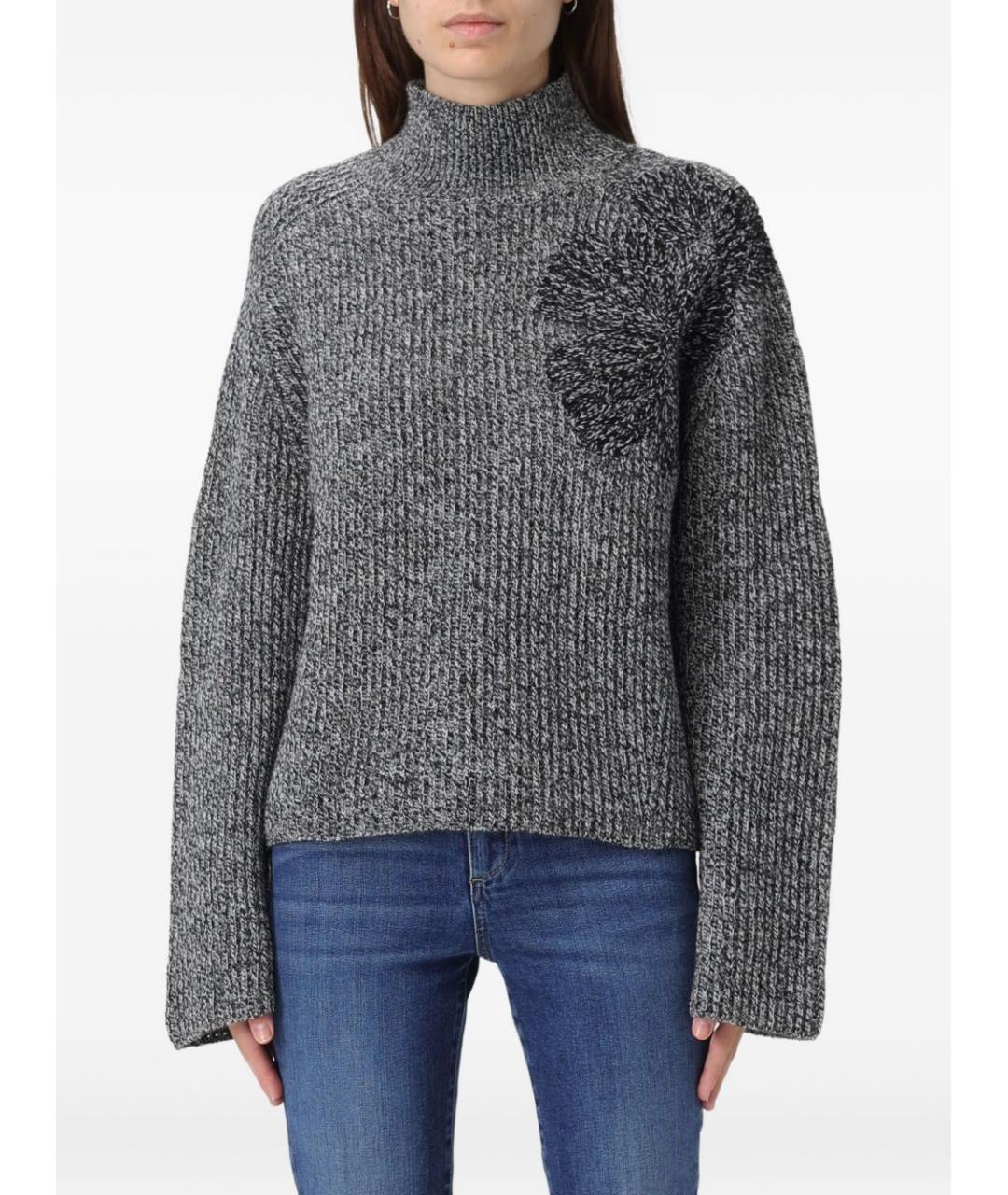 LIU JO Черный шерстяной джемпер / свитер, фото 4