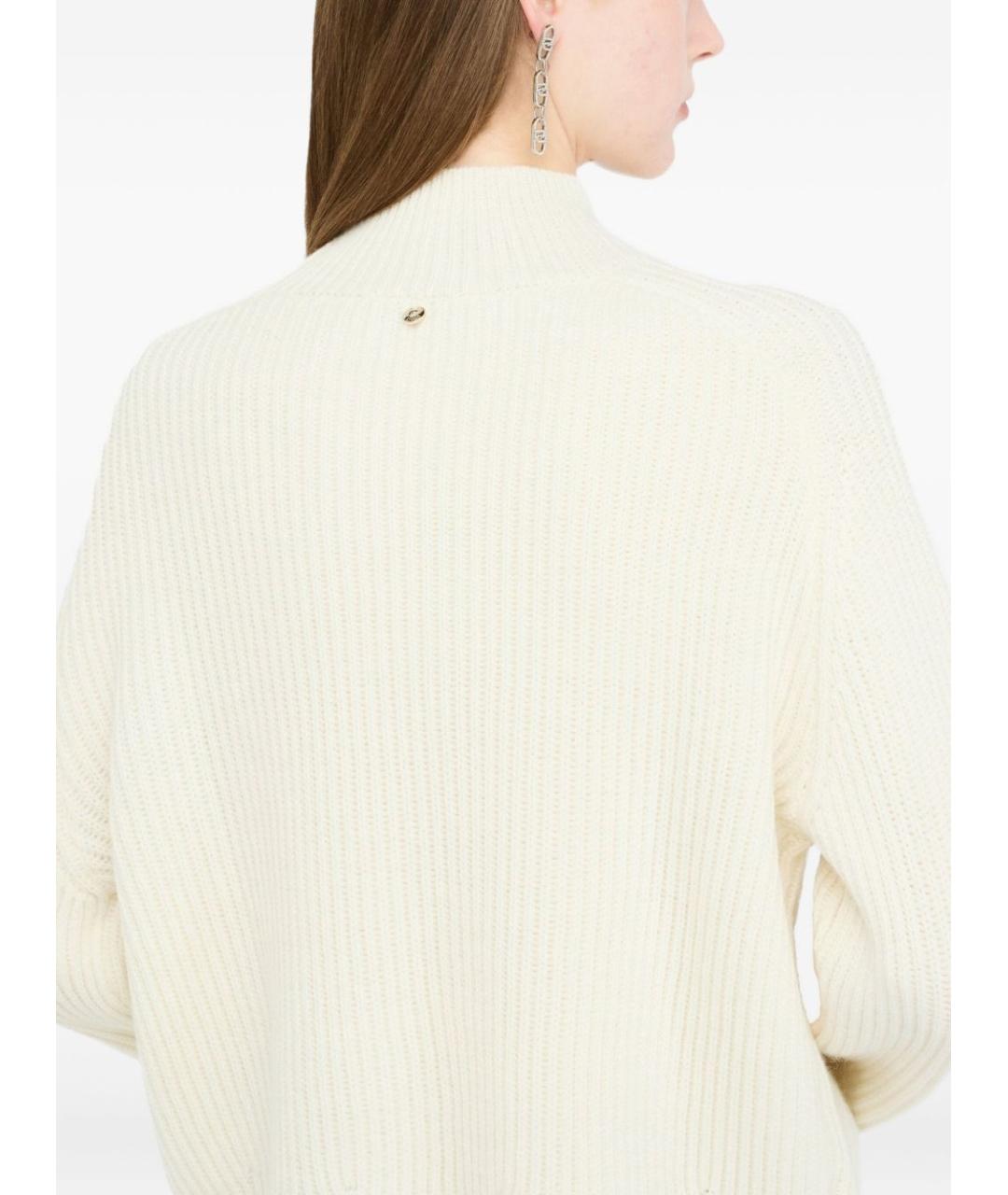 LIU JO Белый шерстяной джемпер / свитер, фото 2