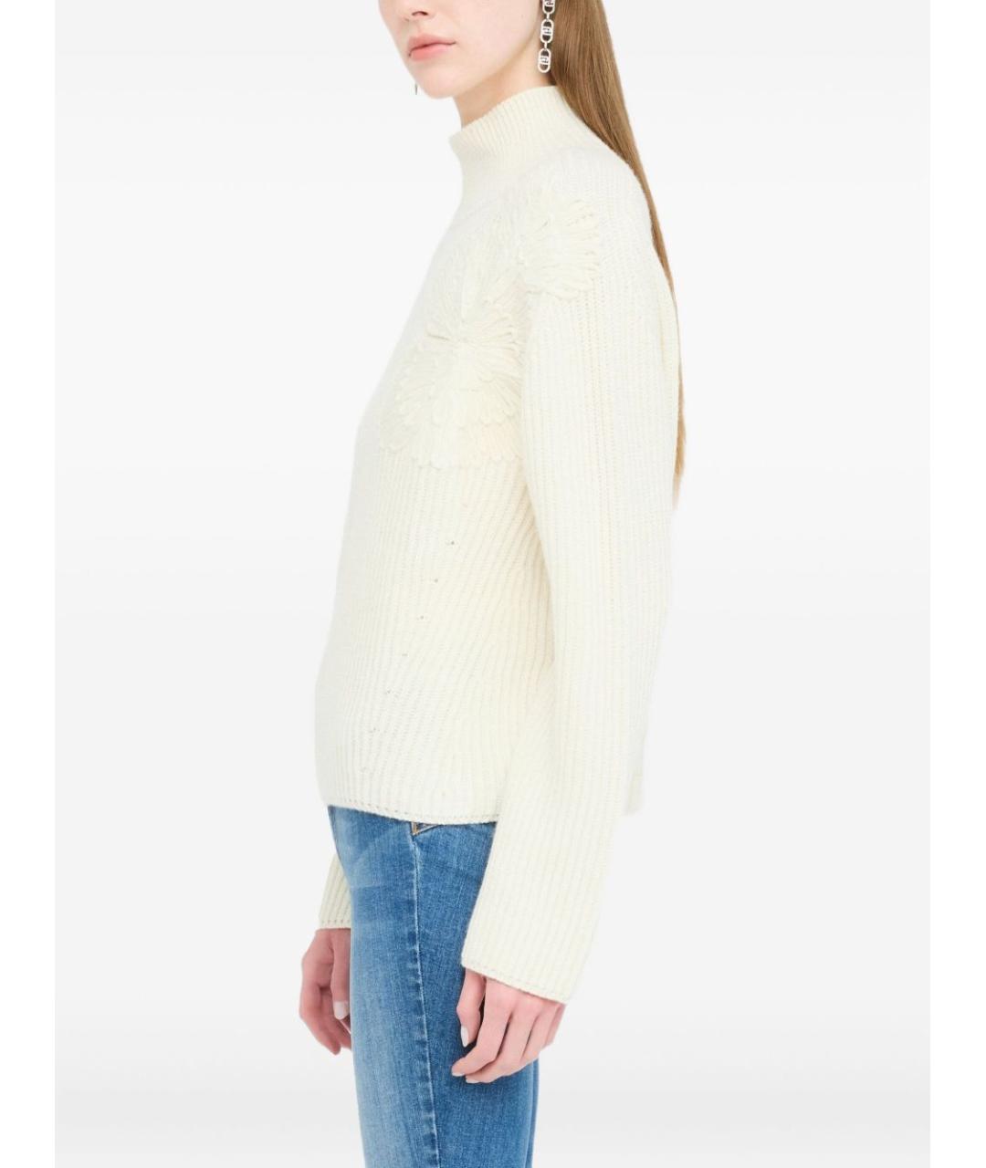LIU JO Белый шерстяной джемпер / свитер, фото 4