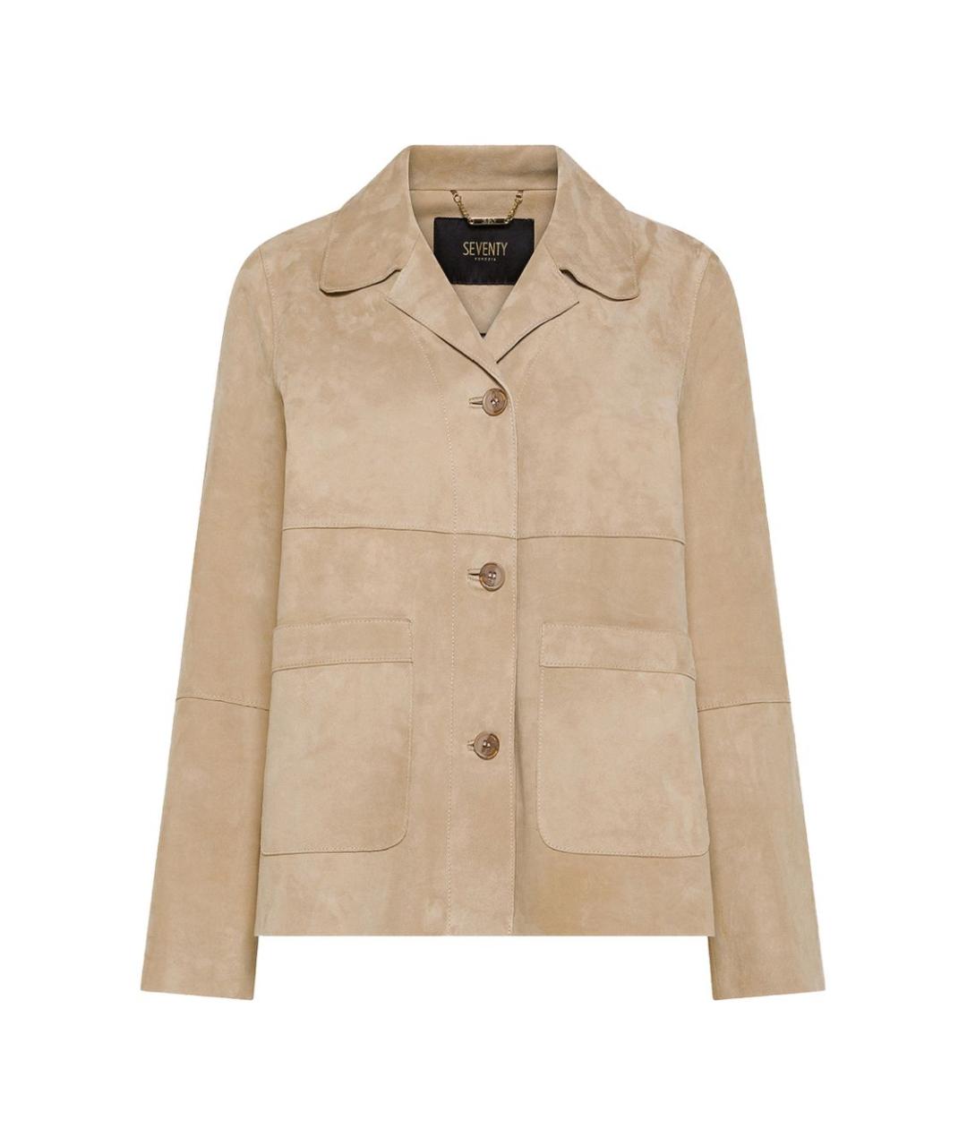SEVENTY Бежевый замшевый жакет/пиджак, фото 1