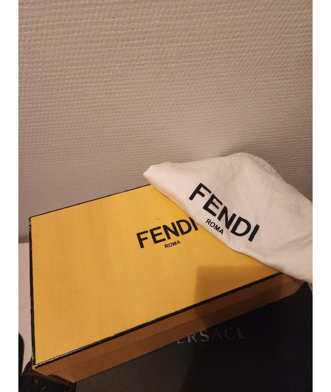 FENDI Мульти шлепанцы, фото 5