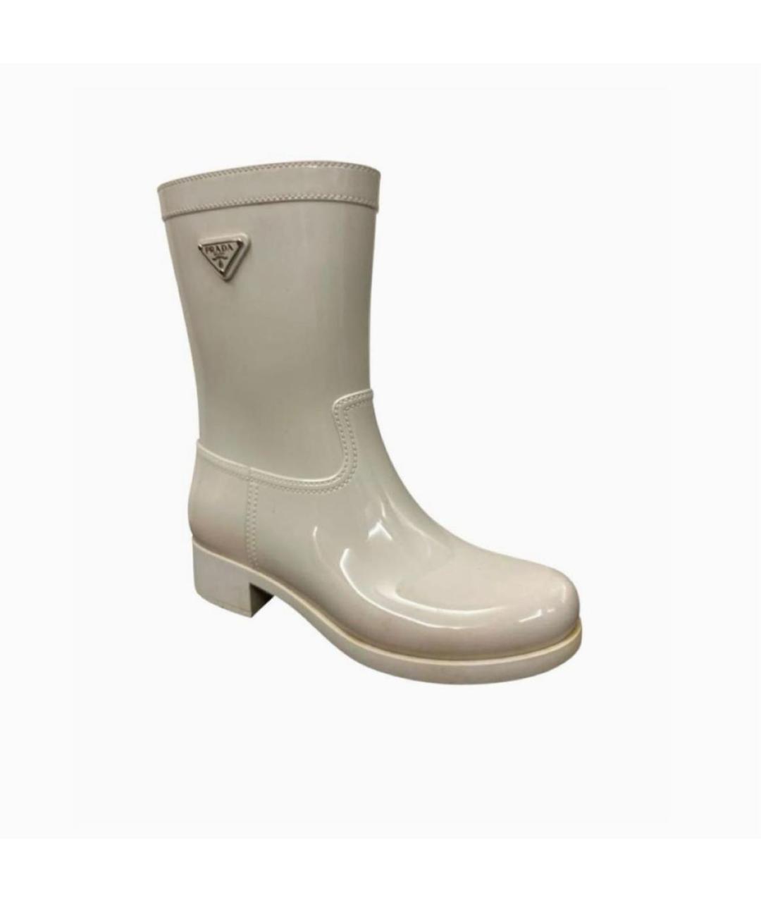 PRADA Бежевые резиновые сапоги, фото 5