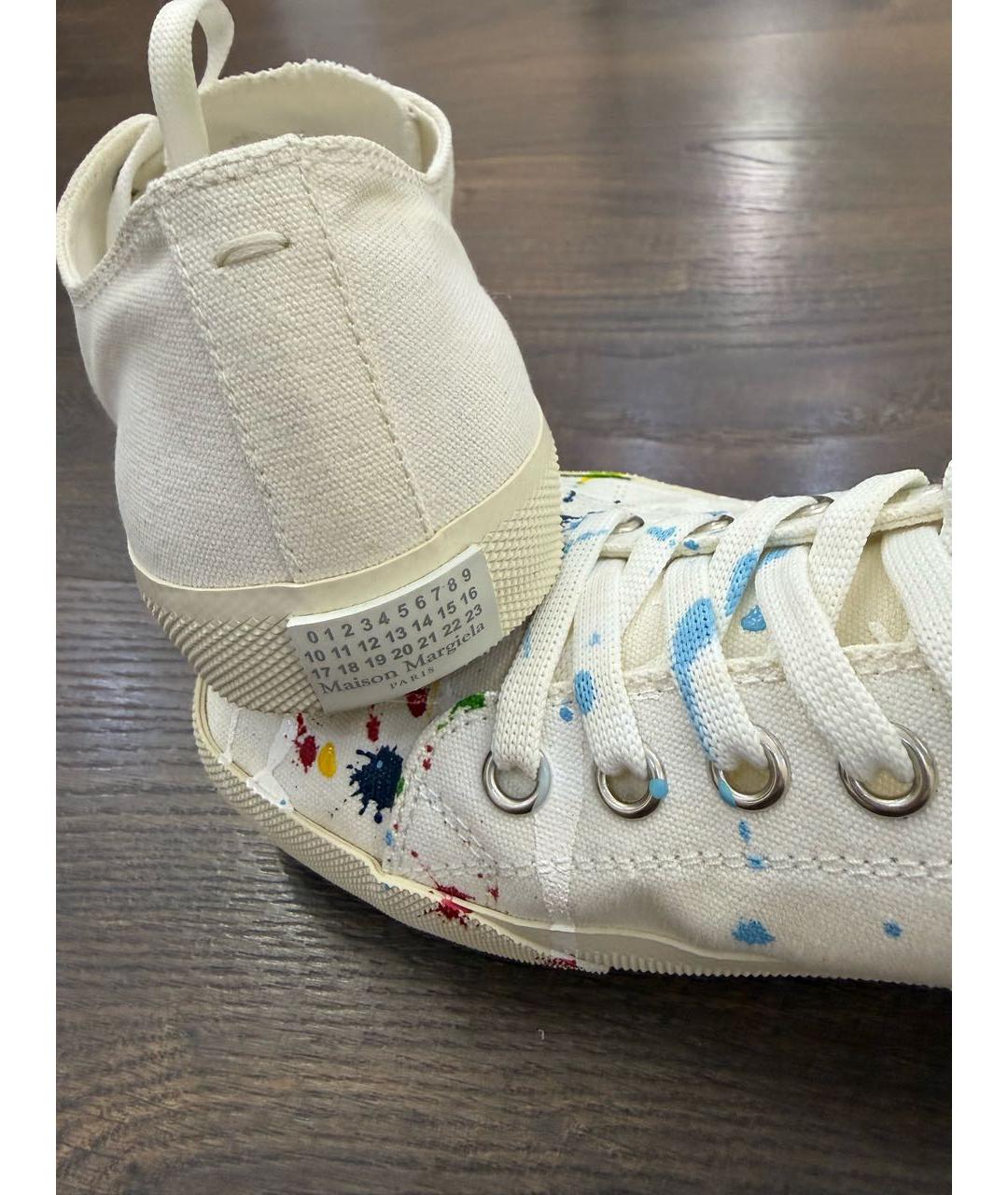 MAISON MARGIELA Белые текстильные кеды, фото 4