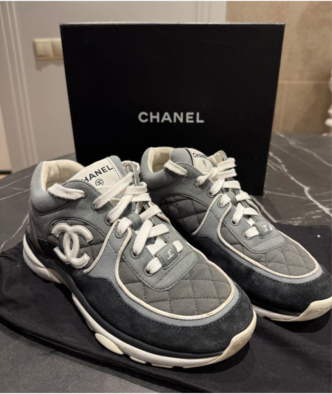 CHANEL Серые кроссовки, фото 2